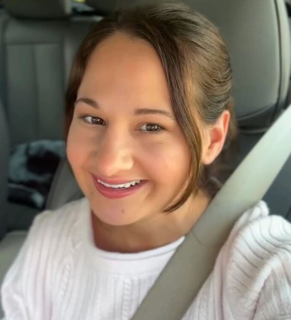 Gypsy Rose sitting in a car