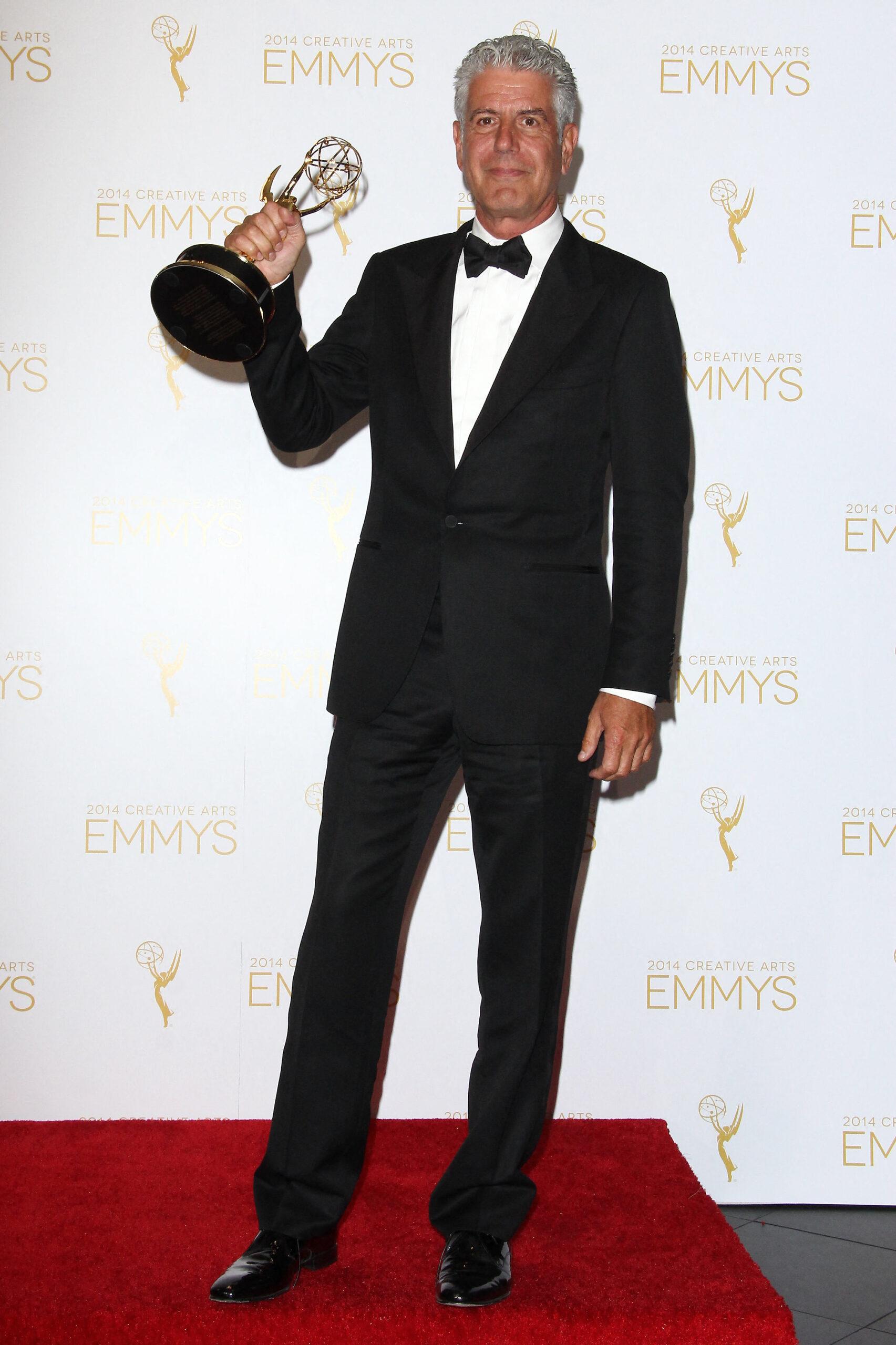 Anthony Bourdain attends 2014 Creative Arts Emmy Awards