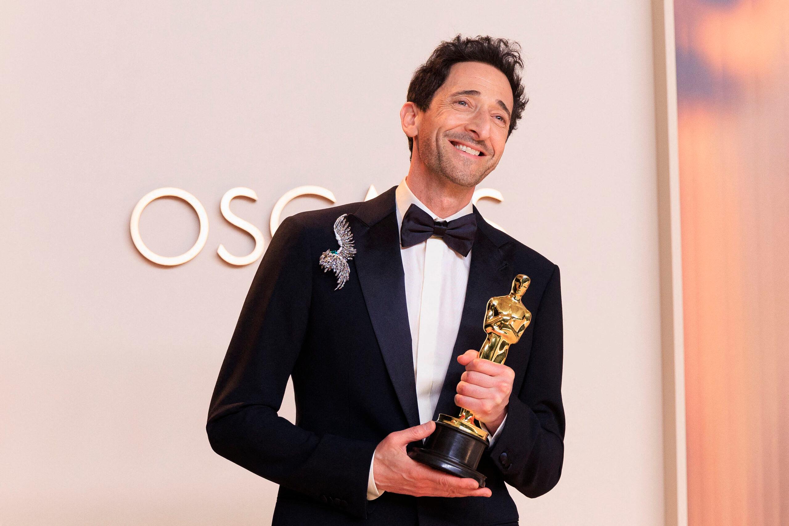 Adrien Brody at the 2025 Oscars