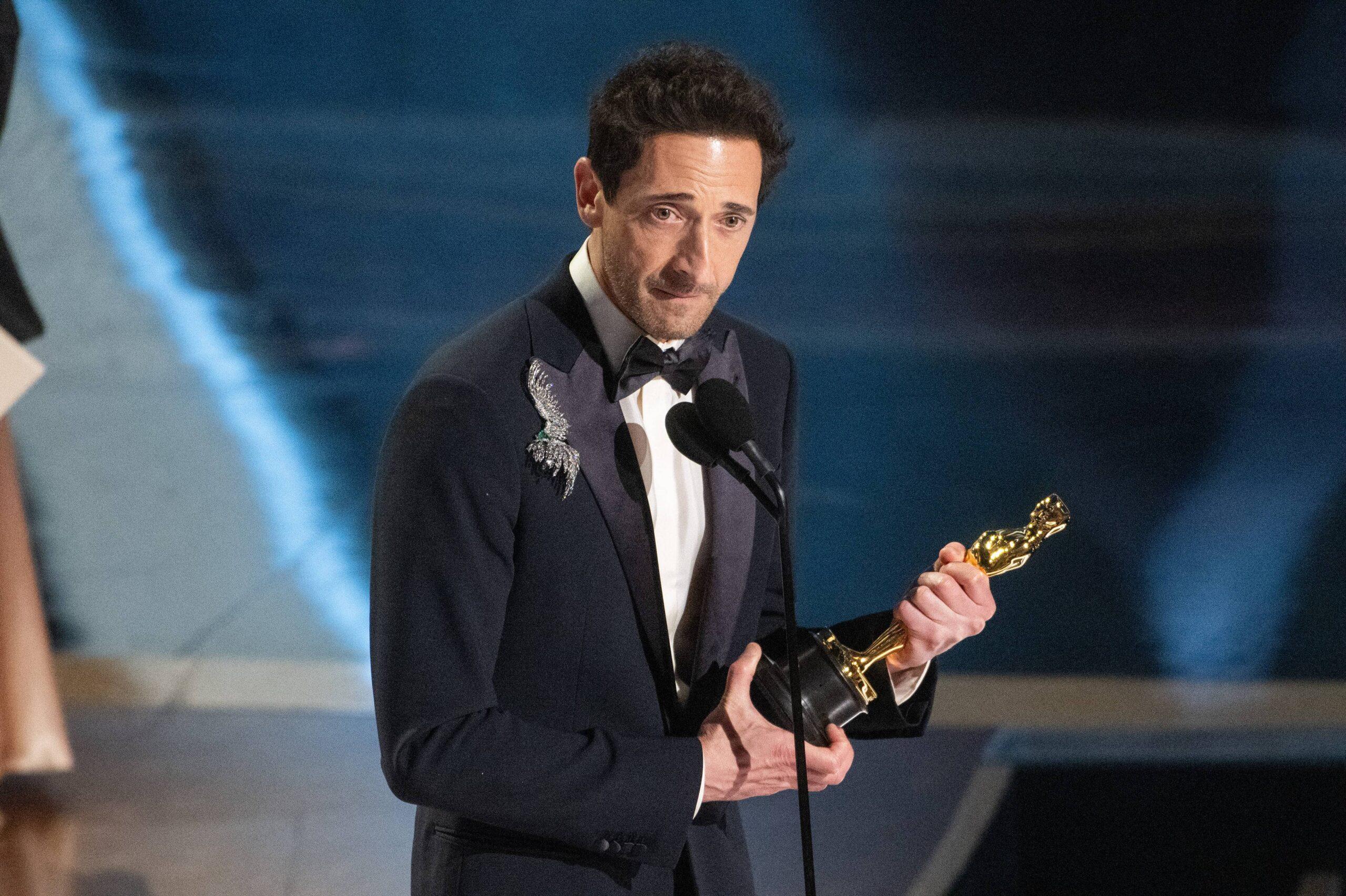 Adrien Brody at the 2025 Oscars