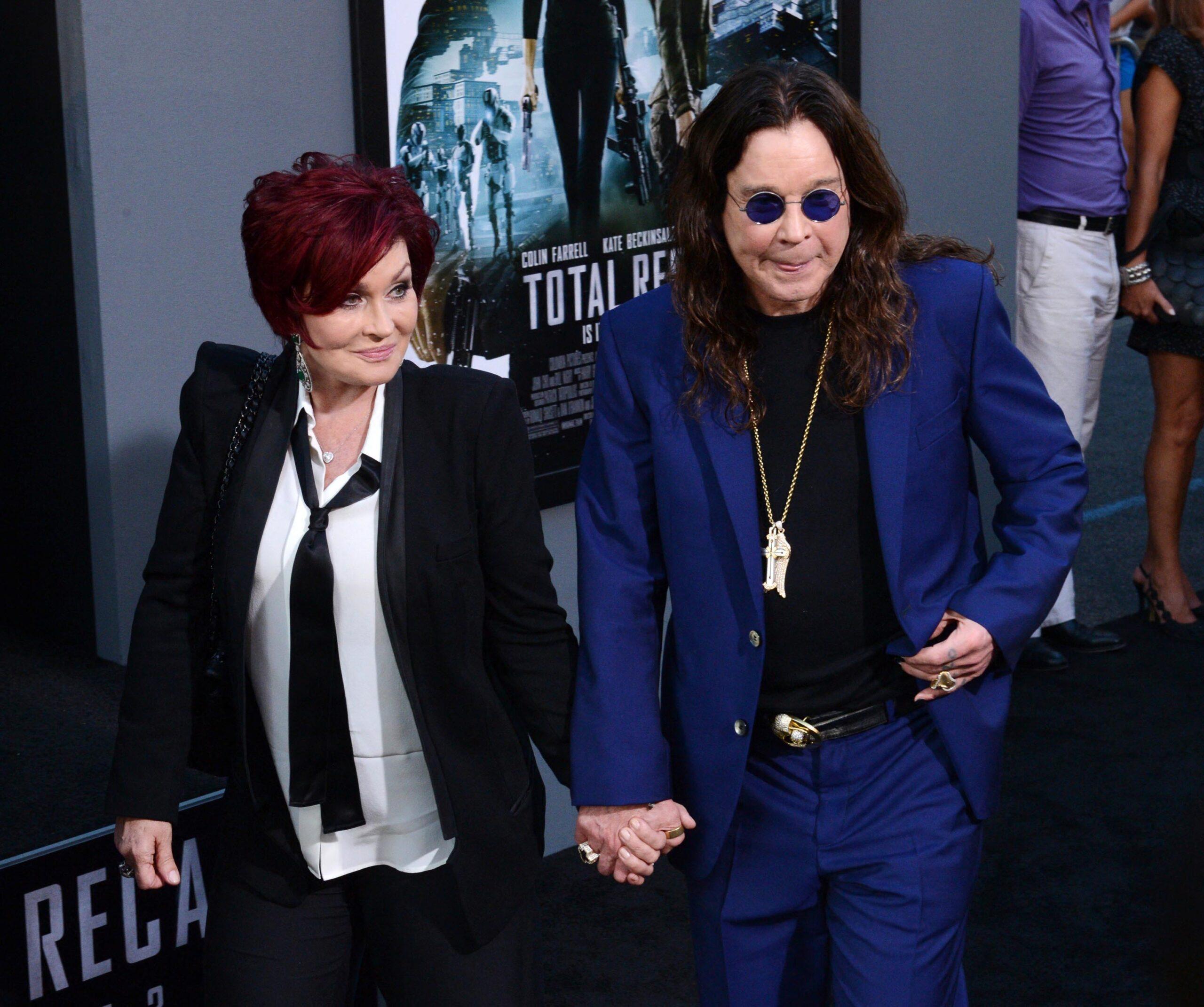 Sharon Osbourne and Ozzy Osbourne attend Total Recall Los Angeles premiere