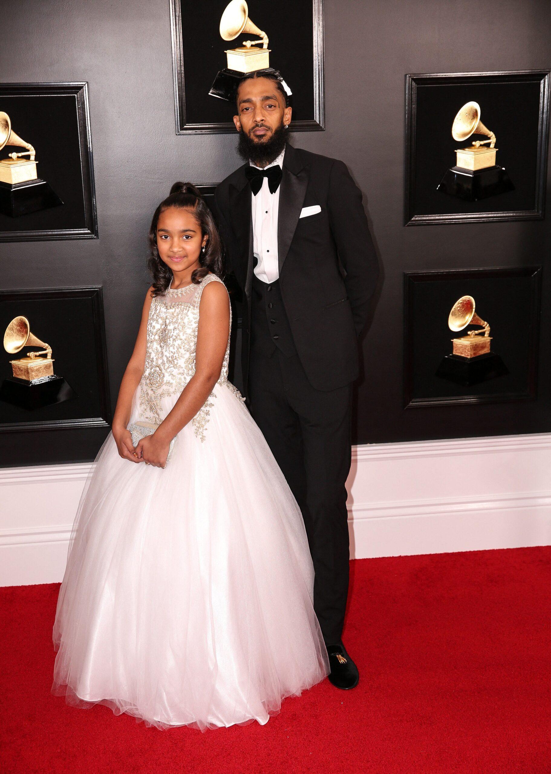 Nipsey Hussle and his daughter at Grammy Awards 2019