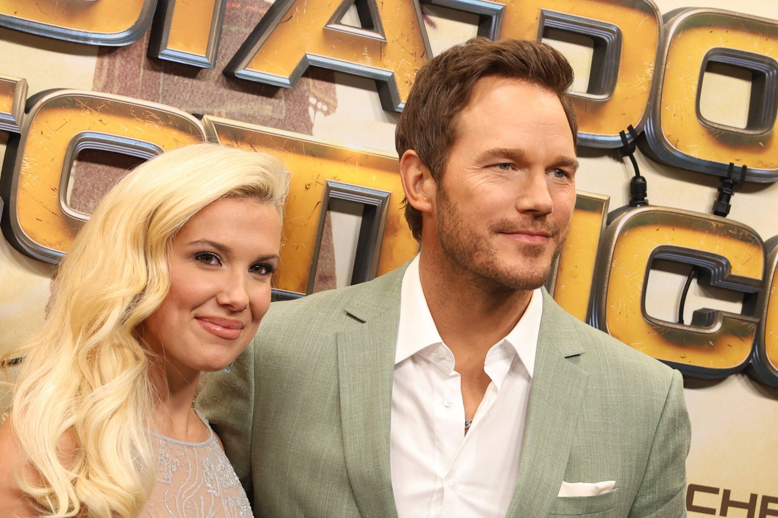 Millie Bobby Brown and Chris Pratt at the premiere of the movie 