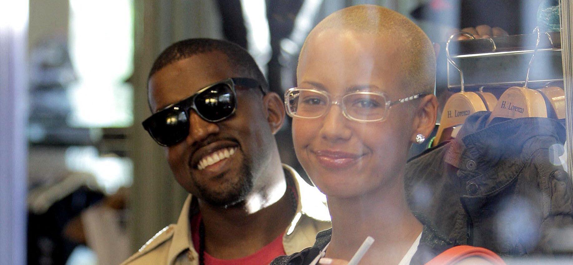 Kanye West and Amber Rose at Sunset plaza