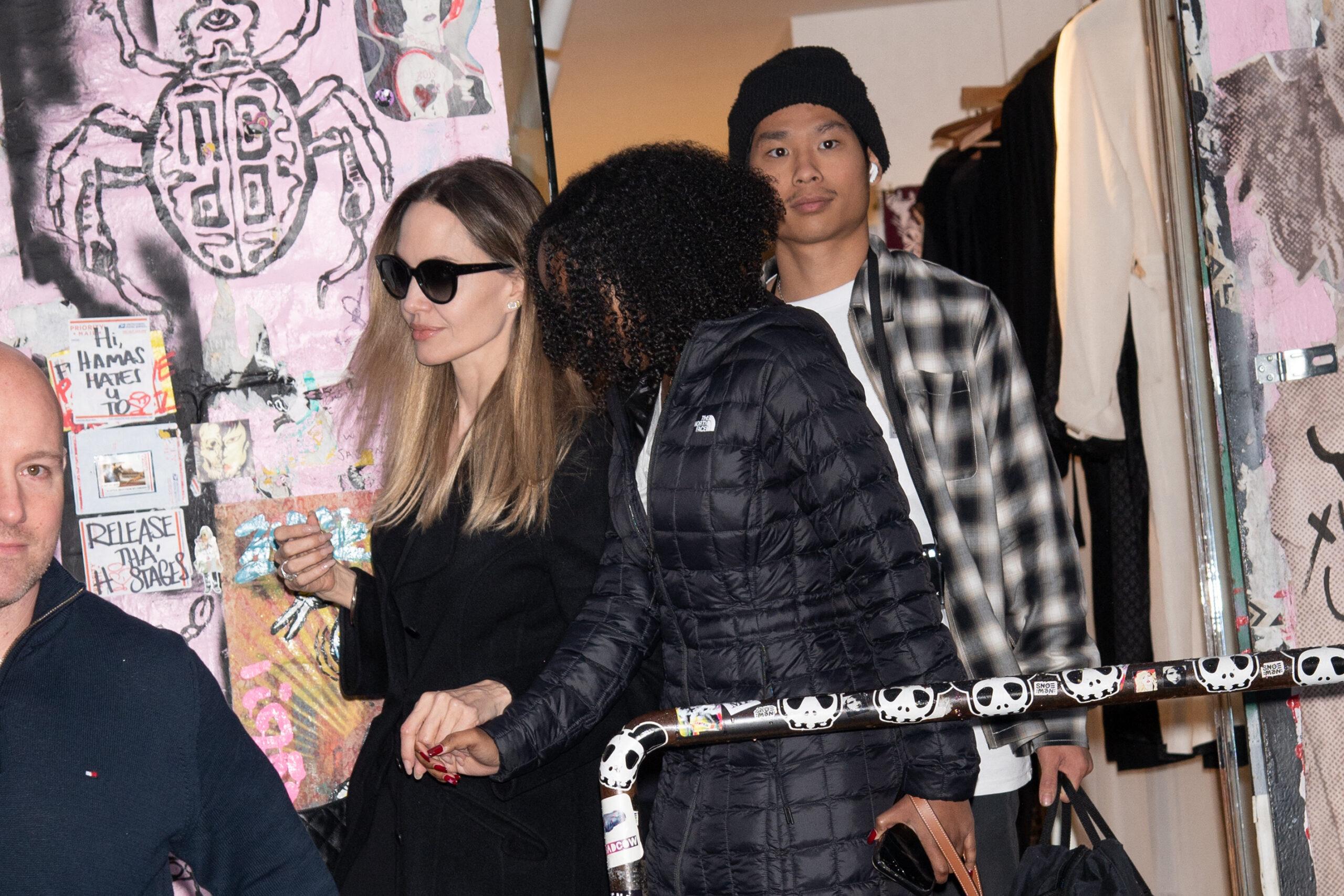 Angelina Jolie Visits Atelier Jolie in NYC With Children