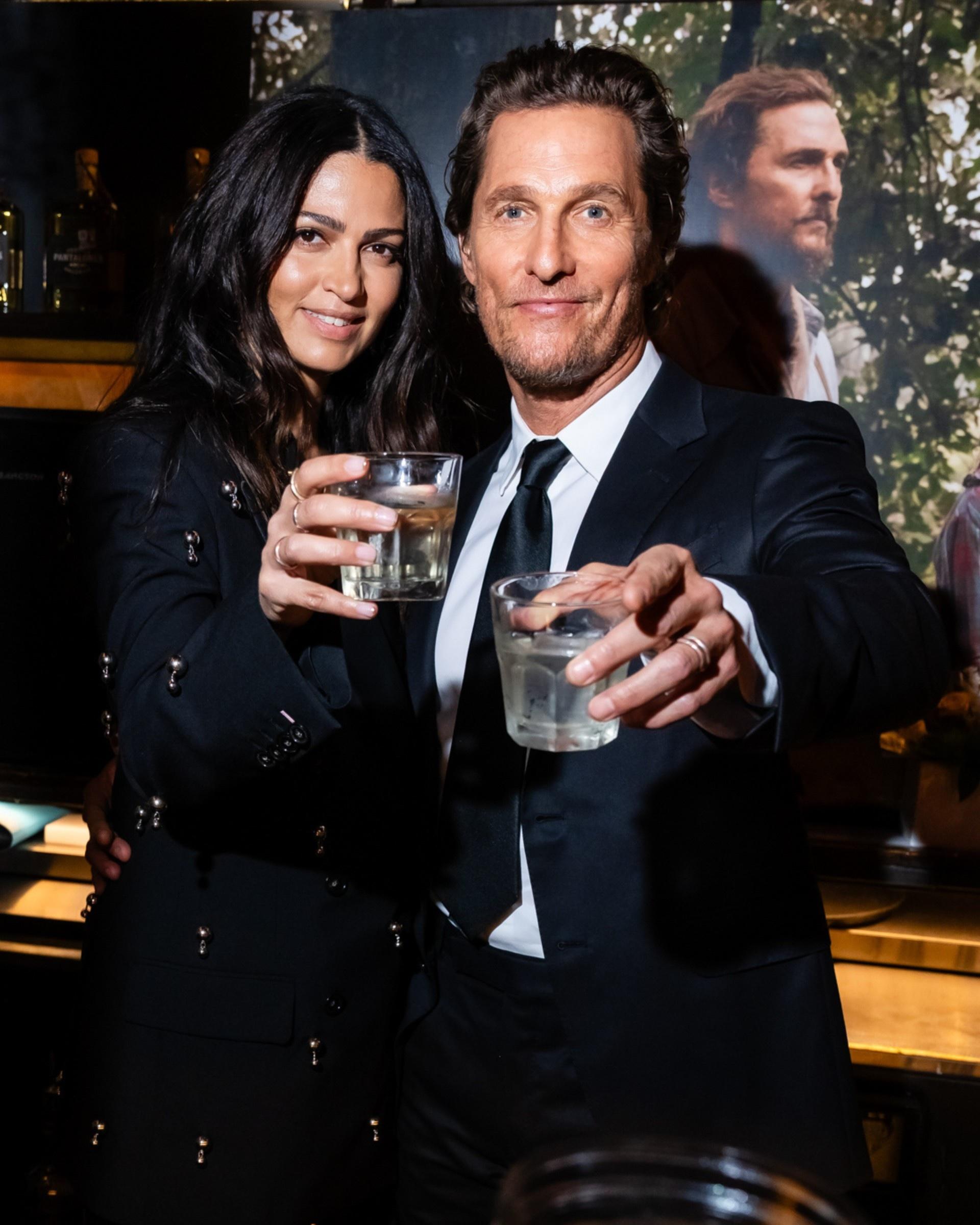 The McConaugheys toast to the premiere of Matthew’s new film, 'The Rivals of Amziah King'