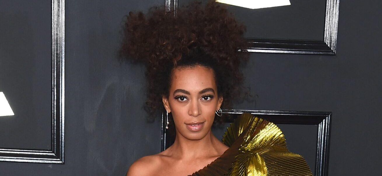 Celebrities arrive at the 59th Grammy Awards held at Staples Center in Los Angeles, California. 12 Feb 2017 Pictured: Solange Knowles. Photo credit: MEGA TheMegaAgency.com +1 888 505 6342 (Mega Agency TagID: MEGA17375_034.jpg) [Photo via Mega Agency]