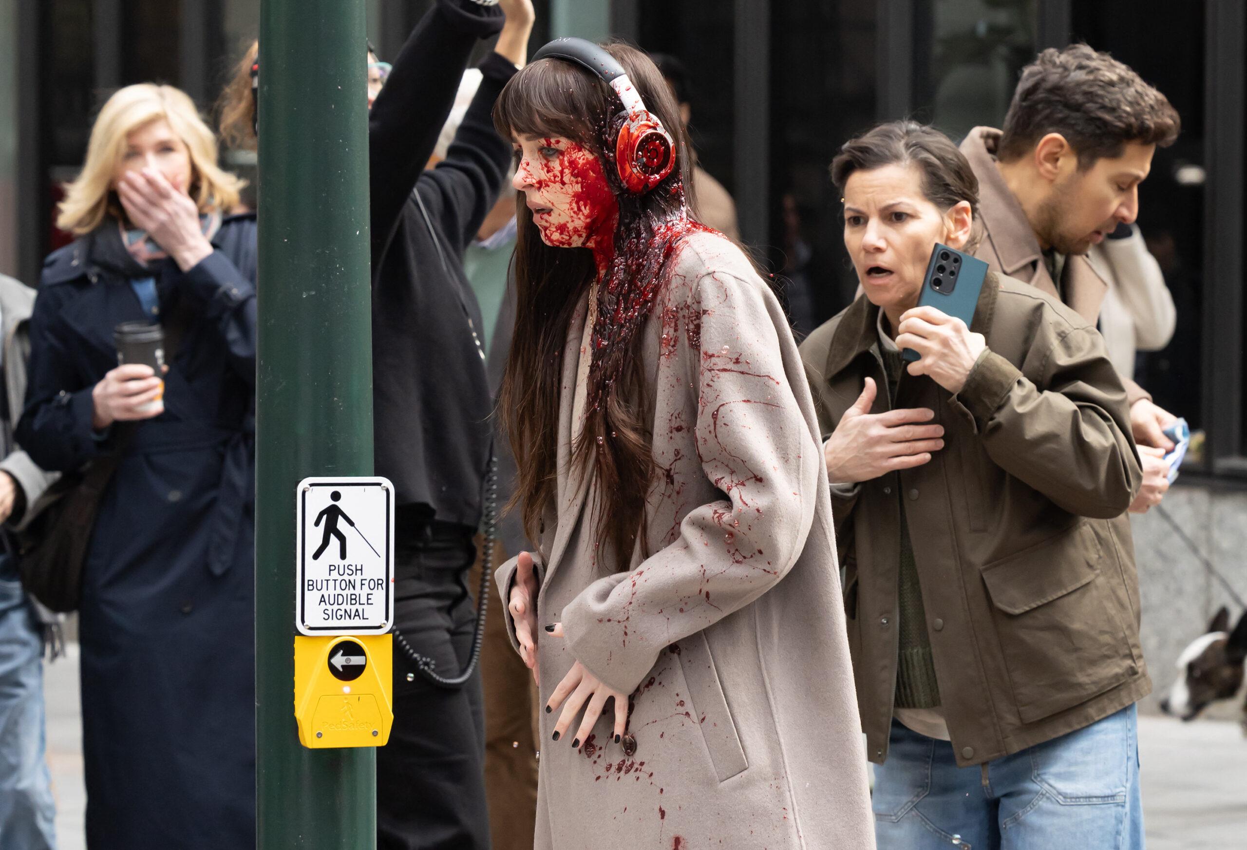 Dakota Johnson takes the bloody scene in place with "Big" In New York