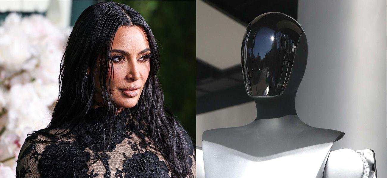 Kim Kardashian, Tesla Robot photo collage