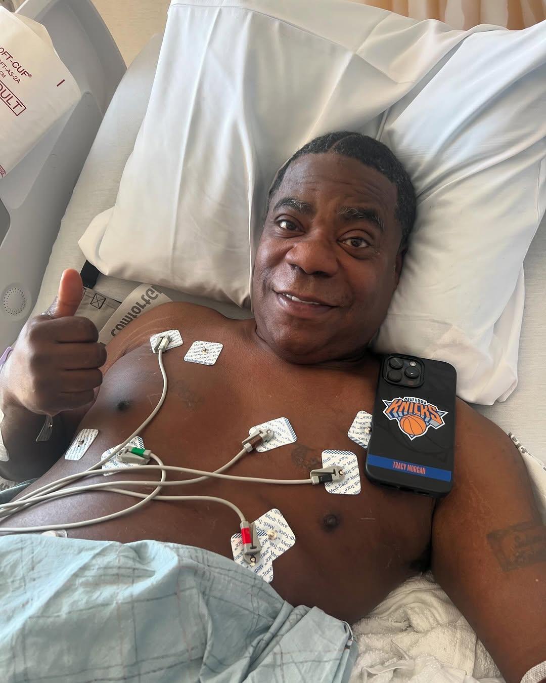 Tracy Morgan in hospital bed