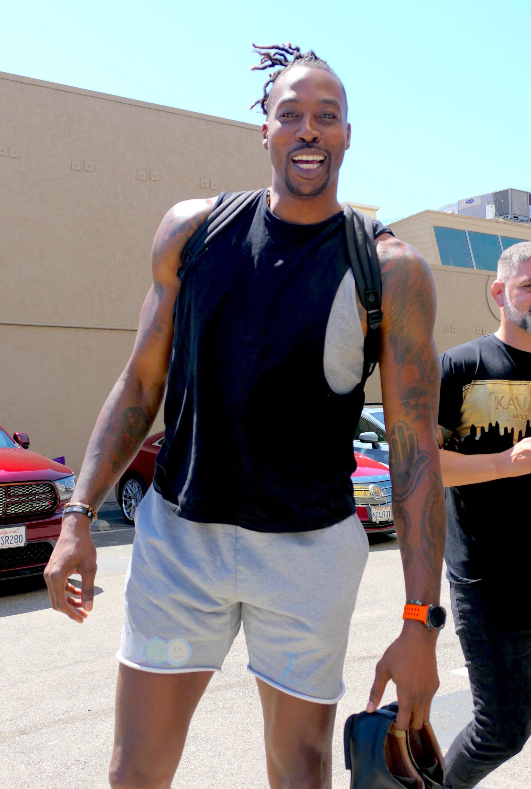 Dwight Howard is seen arriving at 'Dancing With The Stars' rehearsals