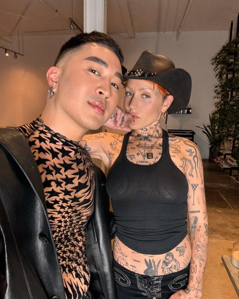 Brooke Candy and a friend take a selfie