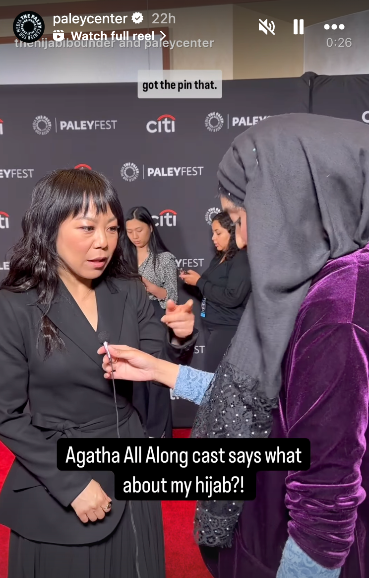 Influencer wearing a controversial antisemitic pin speaking to an actress