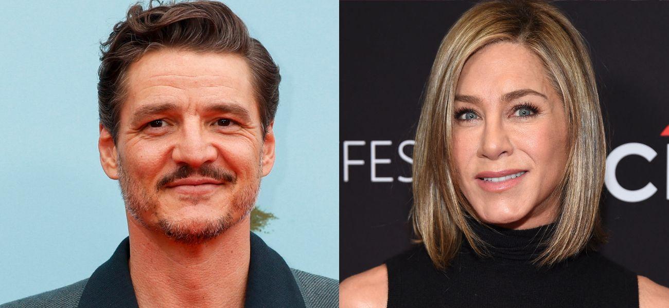 Pedro Pascal (left) Jennifer Aniston (right)