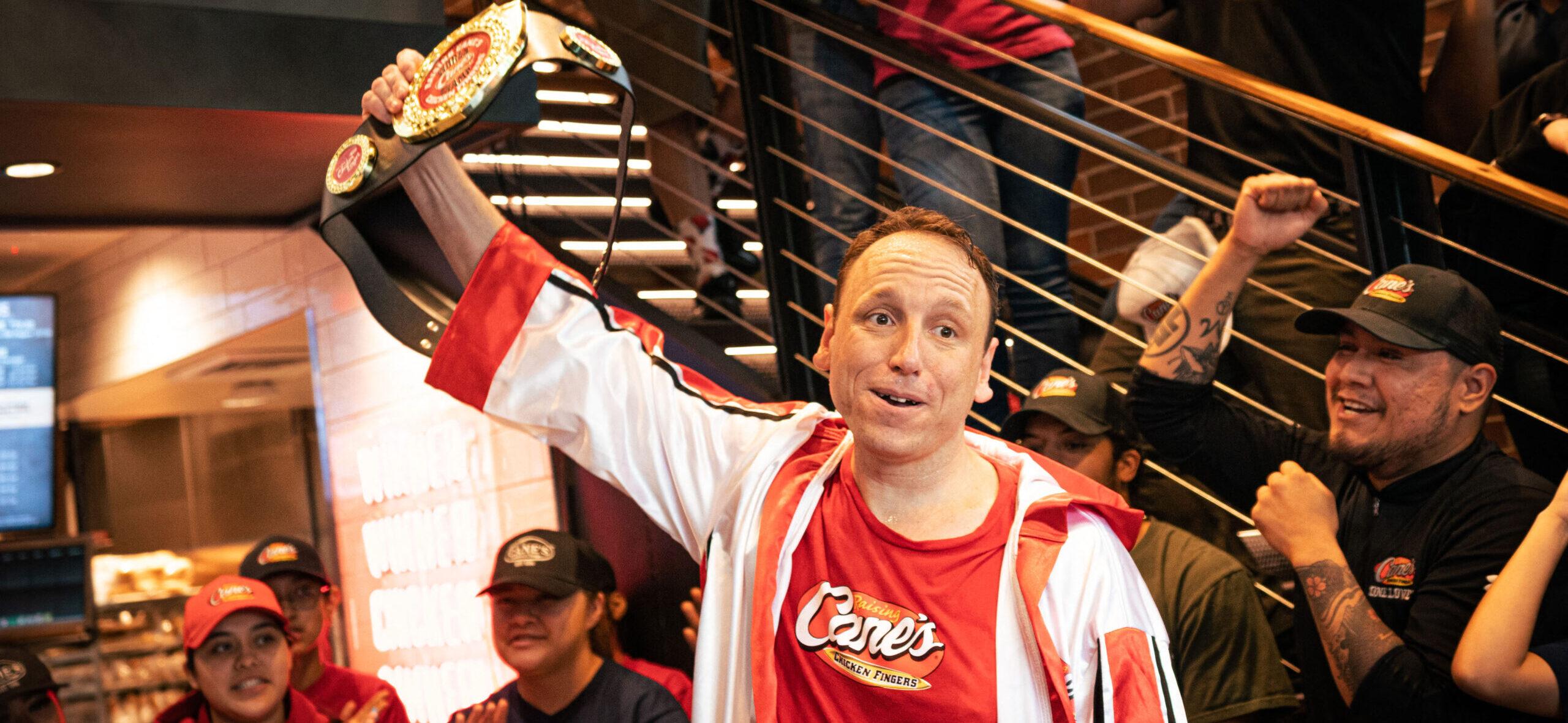 Joey Chestnut at Raising Cane's