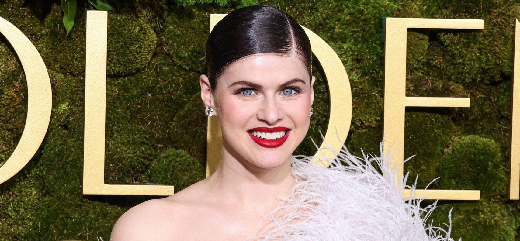 BEVERLY HILLS, LOS ANGELES, CALIFORNIA, USA - JANUARY 05: 82nd Annual Golden Globe Awards held at The Beverly Hilton Hotel on January 5, 2025 in Beverly Hills, Los Angeles, California, United States. 06 Jan 2025 Pictured: Alexandra Daddario. Photo credit: Xavier Collin/Image Press Agency / MEGA TheMegaAgency.com sales@mega.global (Mega Agency TagID: MEGA1250996_021.jpg) [Photo via Mega Agency]