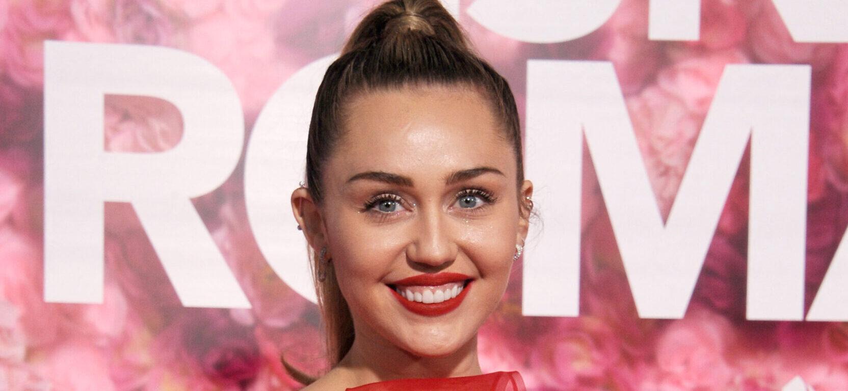 Miley Cyrus at Los Angeles premiere of 'Isn't It Romantic'