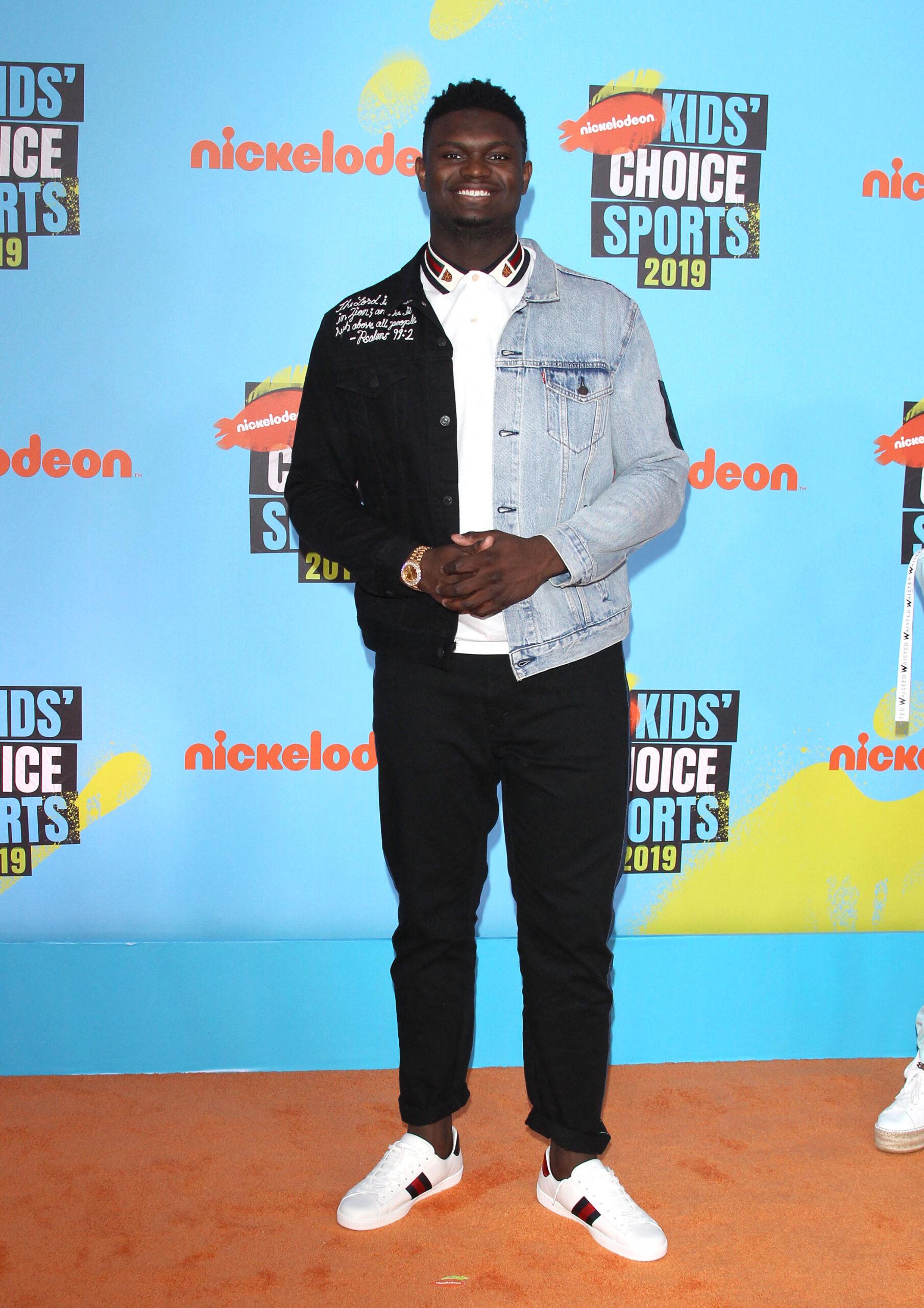Zion Williamson at Nickelodeon's Kids Choice Sports Awards 2019