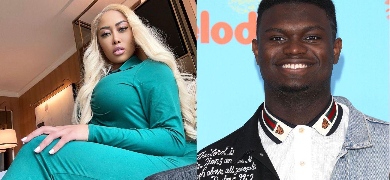 Photo collage of Zion Williamson and Moriah Mills.