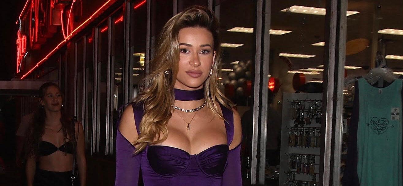 Cindy Prado shows off her curves as she wears purple dress to opening night of Bitcoin and Art Basel 2021 party at Mr.Jones in Miami. The Cuban model and influencer was all smiles as she arrived with her girlfriends to the hot nightclub in South Beach as she played with her hair in the busy streets. 02 Dec 2021 Pictured: Cindy Prado. Photo credit: MEGA TheMegaAgency.com +1 888 505 6342 (Mega Agency TagID: MEGA810493_007.jpg) [Photo via Mega Agency]