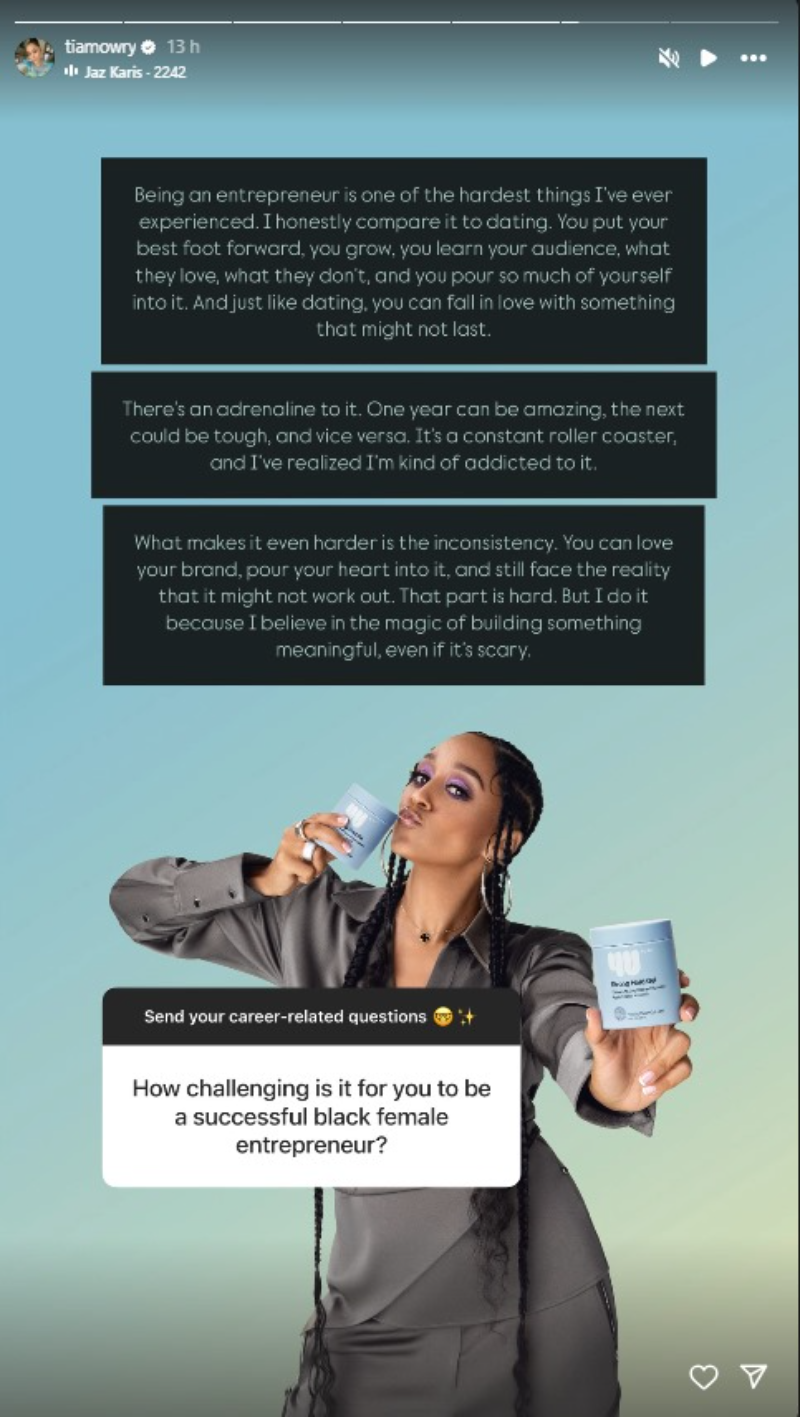 Tia Mowry on Entrepreneurship