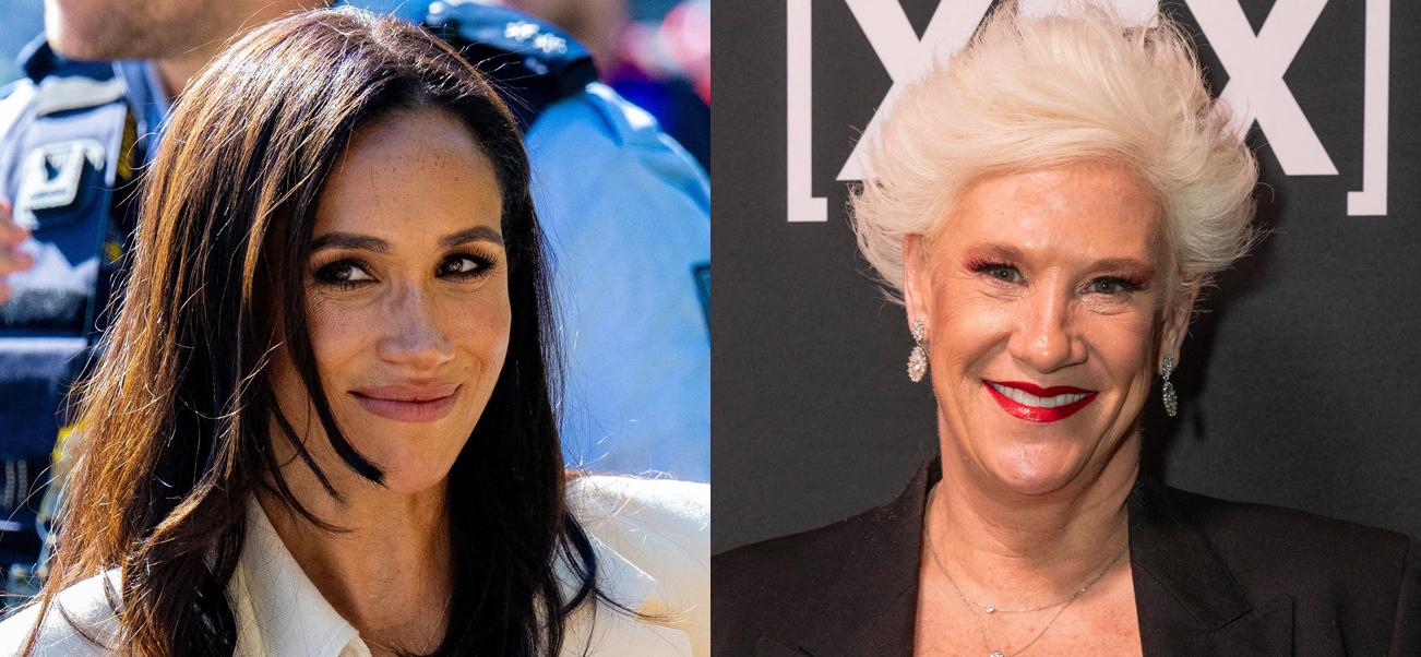 A photo collage of Meghan Markle and Anne Burrell