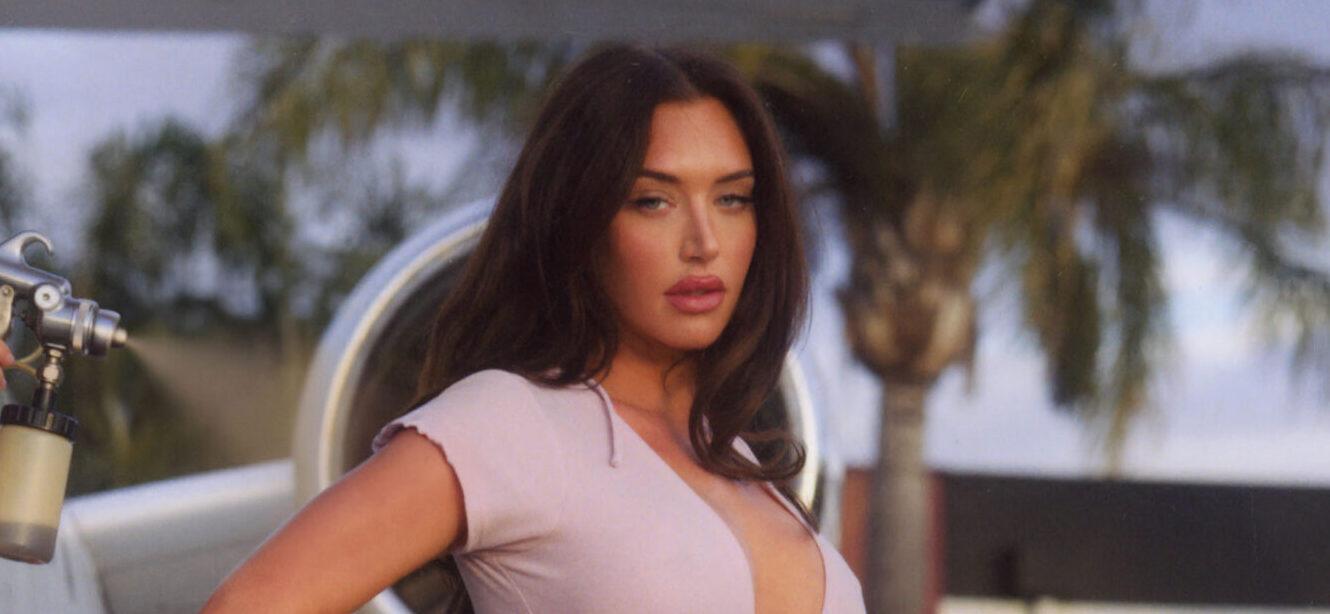 Curvy Stassie Karanikolaou sizzles in the Las Vegas heat in a sexy Sin City-inspired collection from Australian ?It Girl? brand I.AM.GIA., The beauty teams up with Khleo El Andaloussi in sizzling shots for the SIN 2.0 Collection - the second drop of the SIN Collection - where the girls take Vegas by storm in stacked stilettos, leather cutouts, form-fitting denim and more., Stassie and Khleo are seen posing alongside a private jet and showing their stunning figures in sheer bodysuits by a motorbike as they go on a ?Wild Ride? in a campaign shot by Lil Mami., The gorgeous pair even manage to make trying to push start a broken-down limo in the searing Las Vegas heat look sexy., *BYLINE MUST CREDIT: I.AM.GIA/Mega. 15 Feb 2024 Pictured: Stassie Karanikolaou models the sexy Sin City-inspired SIN 2.0 Collection from Australian ?It Girl? brand I.AM.GIA. *BYLINE MUST CREDIT: I.AM.GIA/Mega. Photo credit: I.AM.GIA/Mega TheMegaAgency.com +1 888 505 6342 (Mega Agency TagID: MEGA1097346_001.jpg) [Photo via Mega Agency]