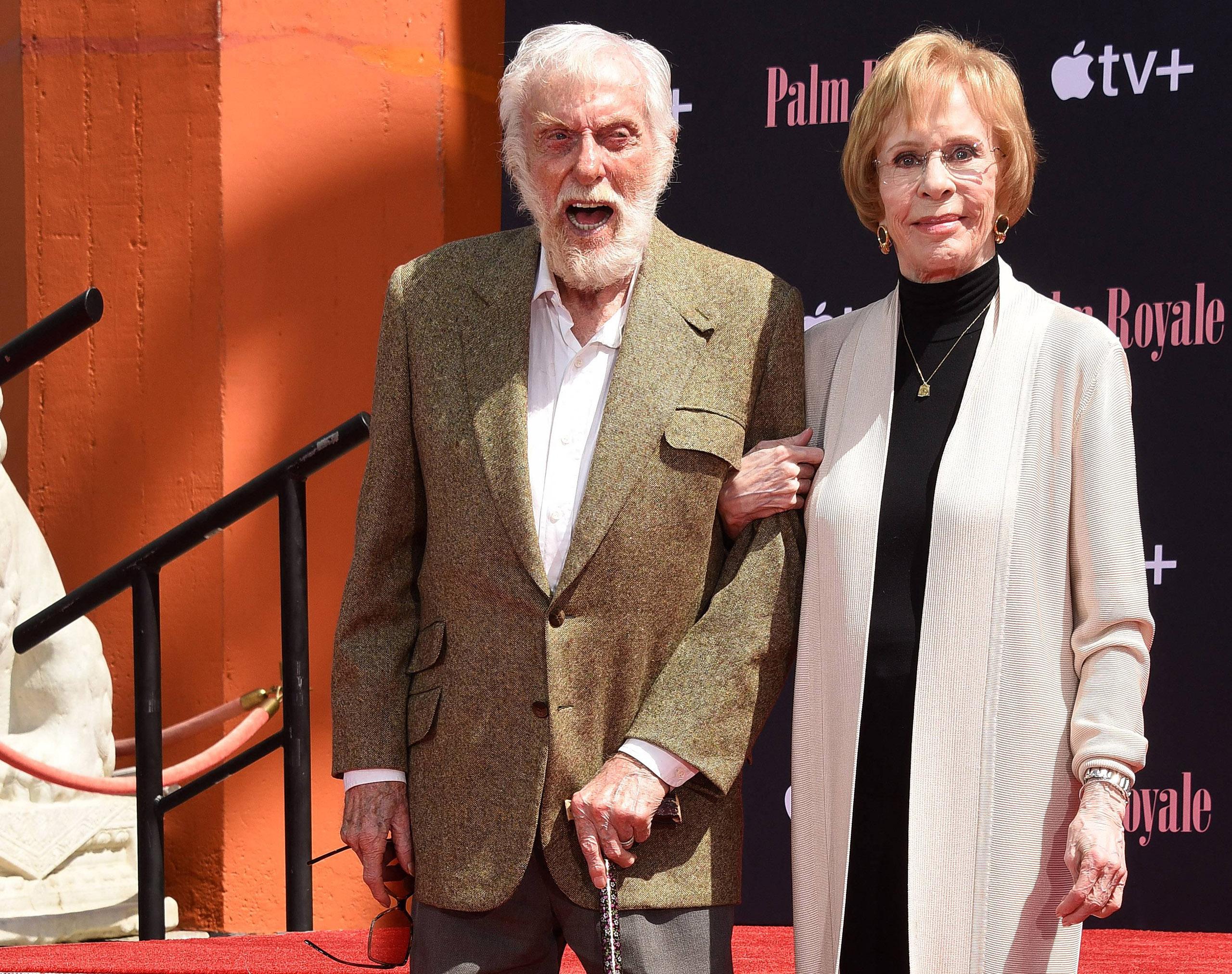 Dick Van Dyke and Carol Burnett at her Hand print ceremony