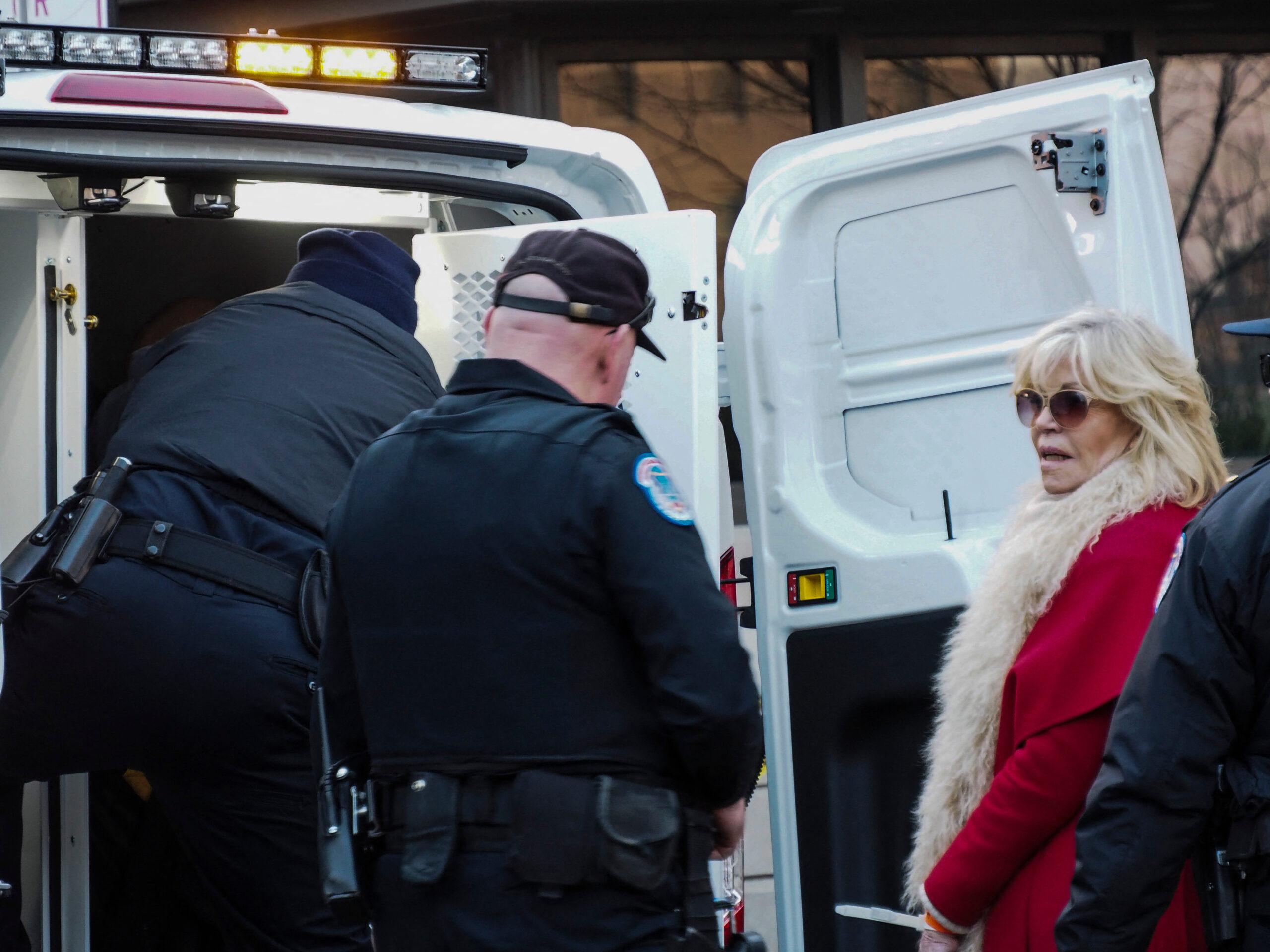 Jane Fonda arrested during Fire Drill Friday