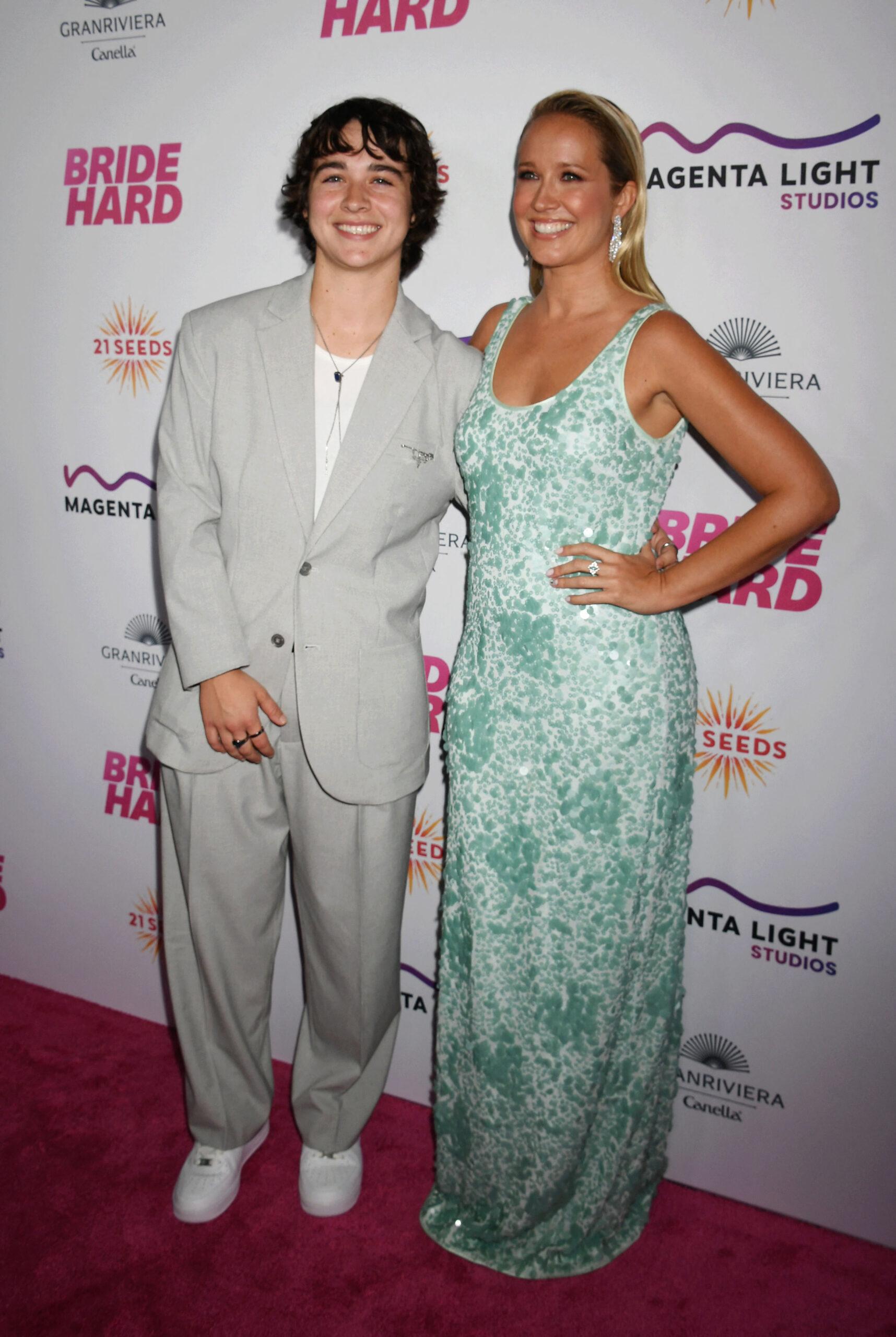 Anna Camp and girlfriend at Los Angeles Premiere of "Bride Hard" 
