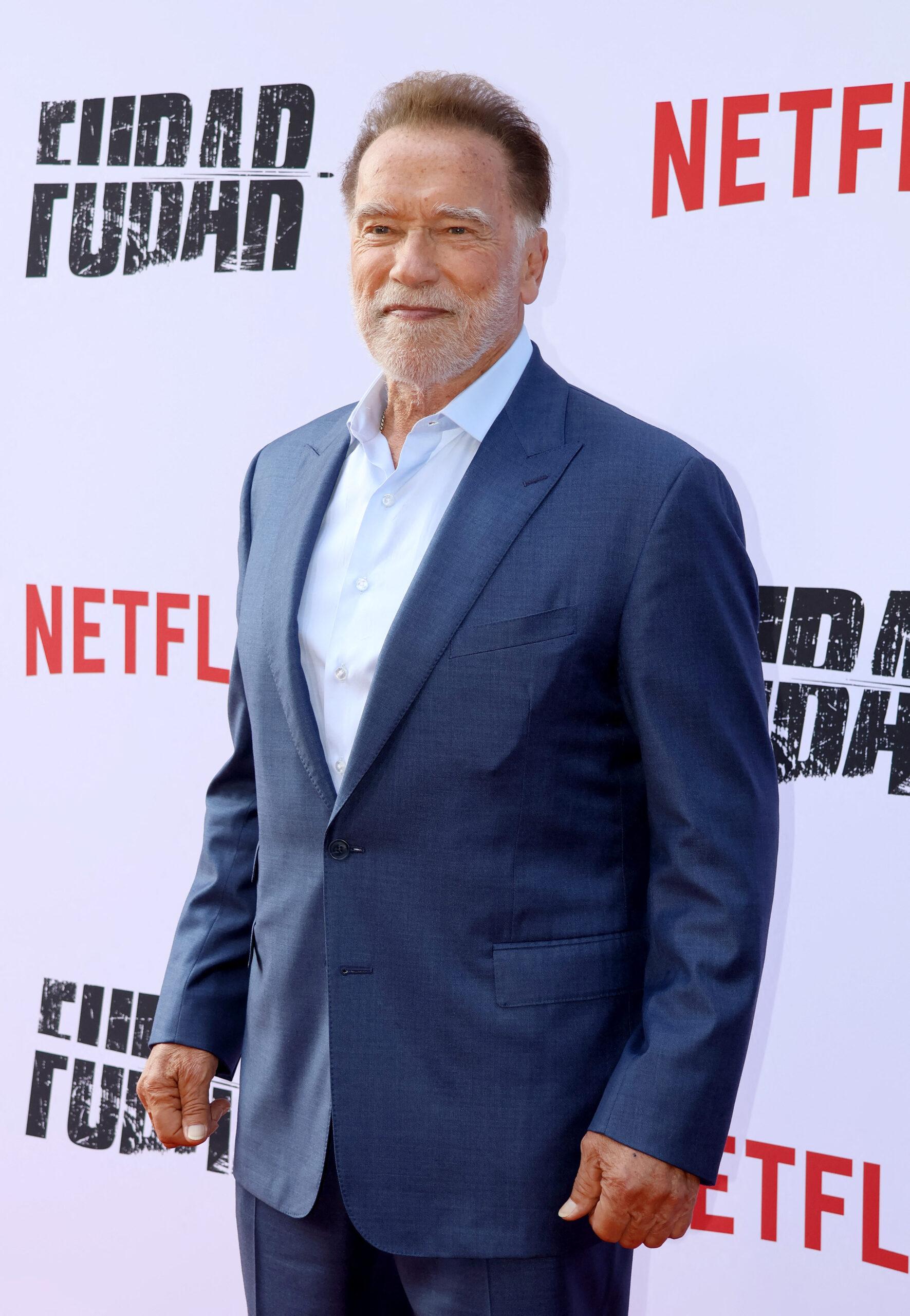 Arnold Schwarzneygger in the first show for the second season of Netflix