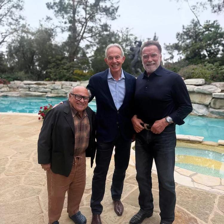 Danny Devito, Tony Blair, and Arnold Schwarzenegger