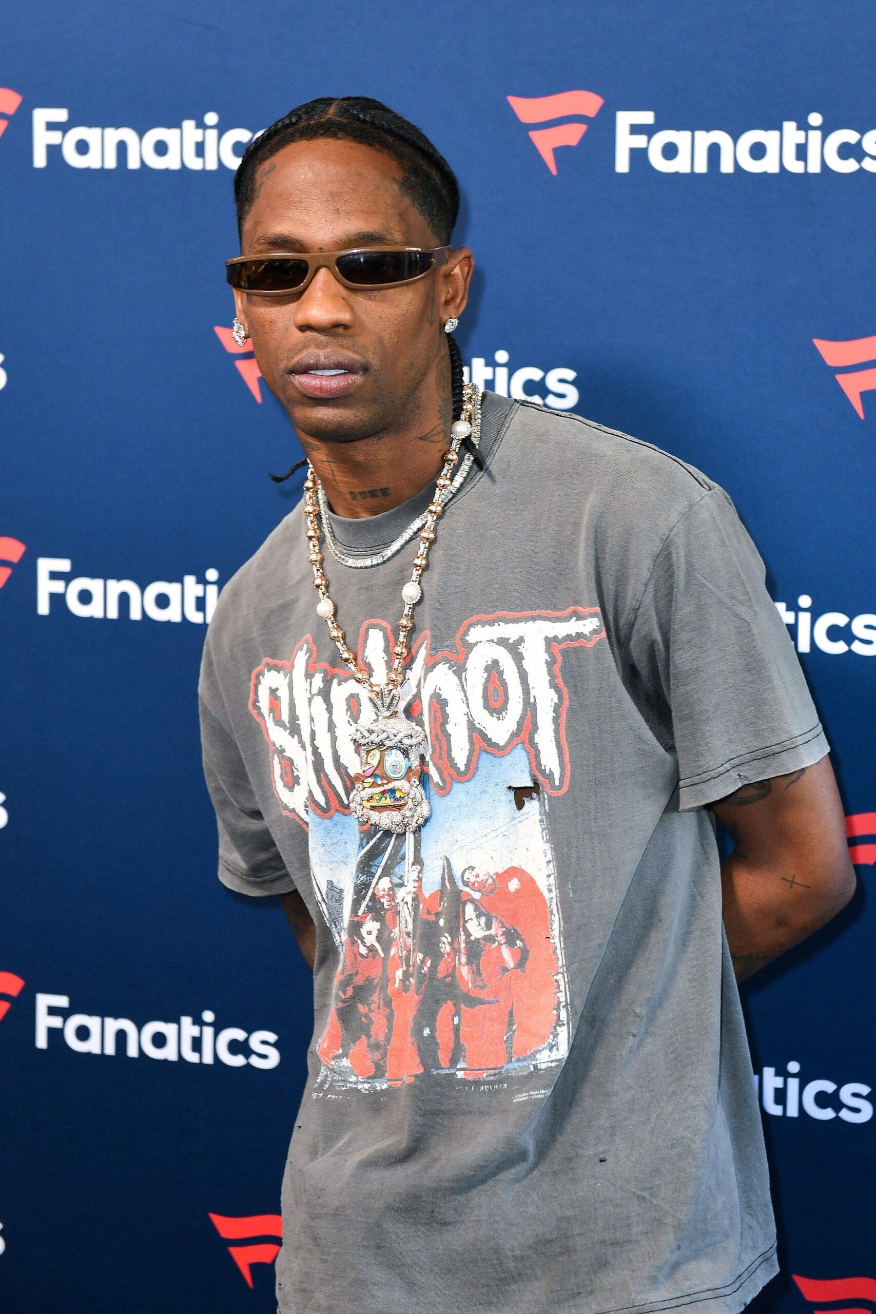 Travis Scott at 2025 Fanatics Super Bowl Party