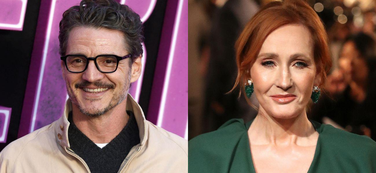 Pedro Pascal (left) JK Rowling (right)
