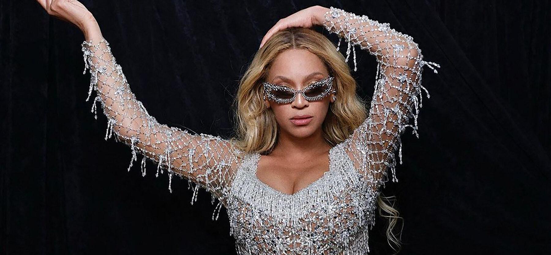 Beyoncé stuns in glittering ensemble created by Brazilian brand PatBo during Renaissance tour.
