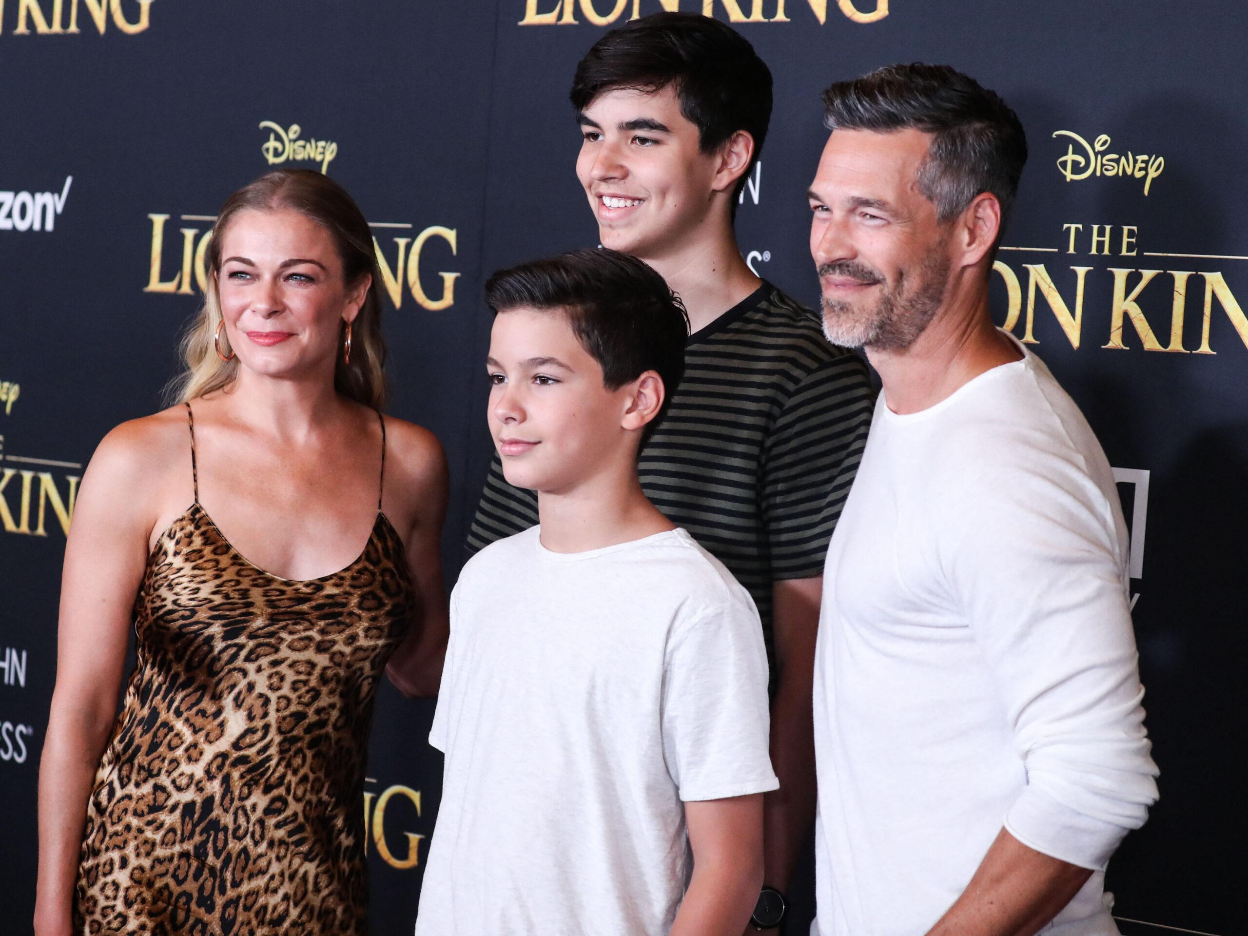 LeAnn Rimes with her family attend the World Premiere Of Disney's 'The Lion King'