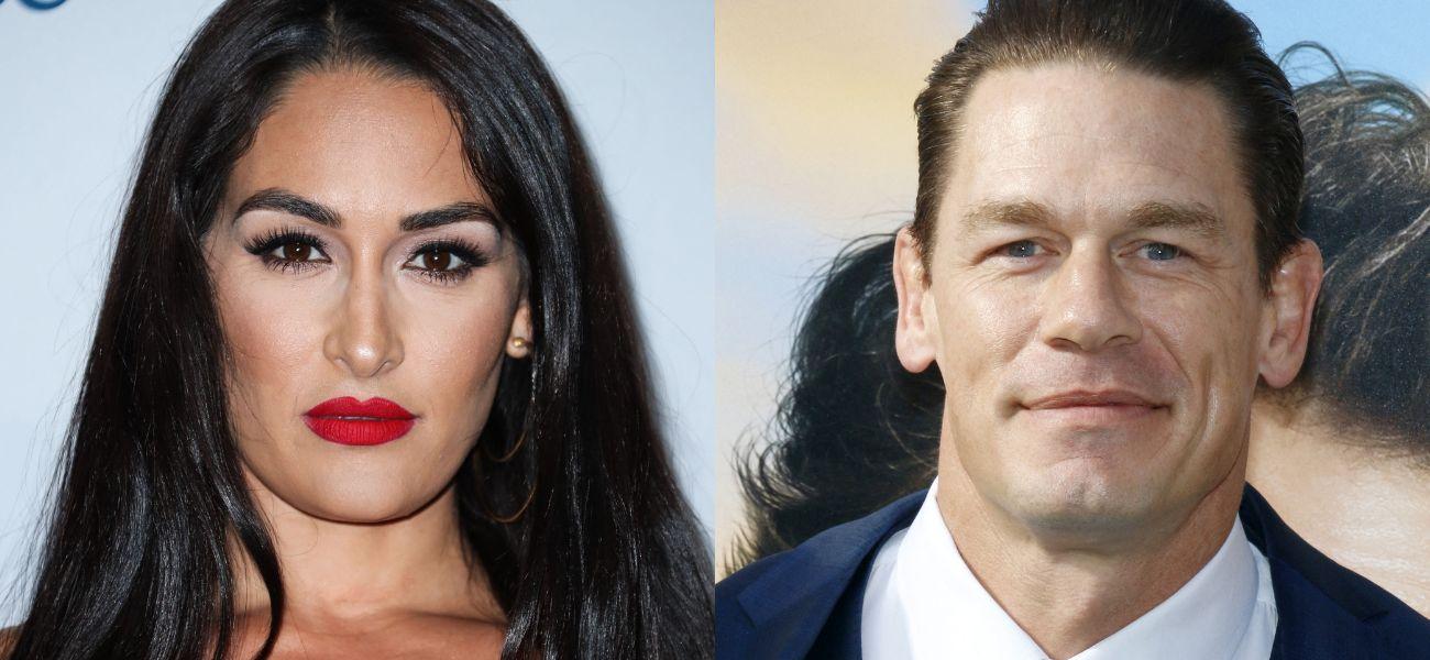 Nikki Garcia (left) John Cena (right)