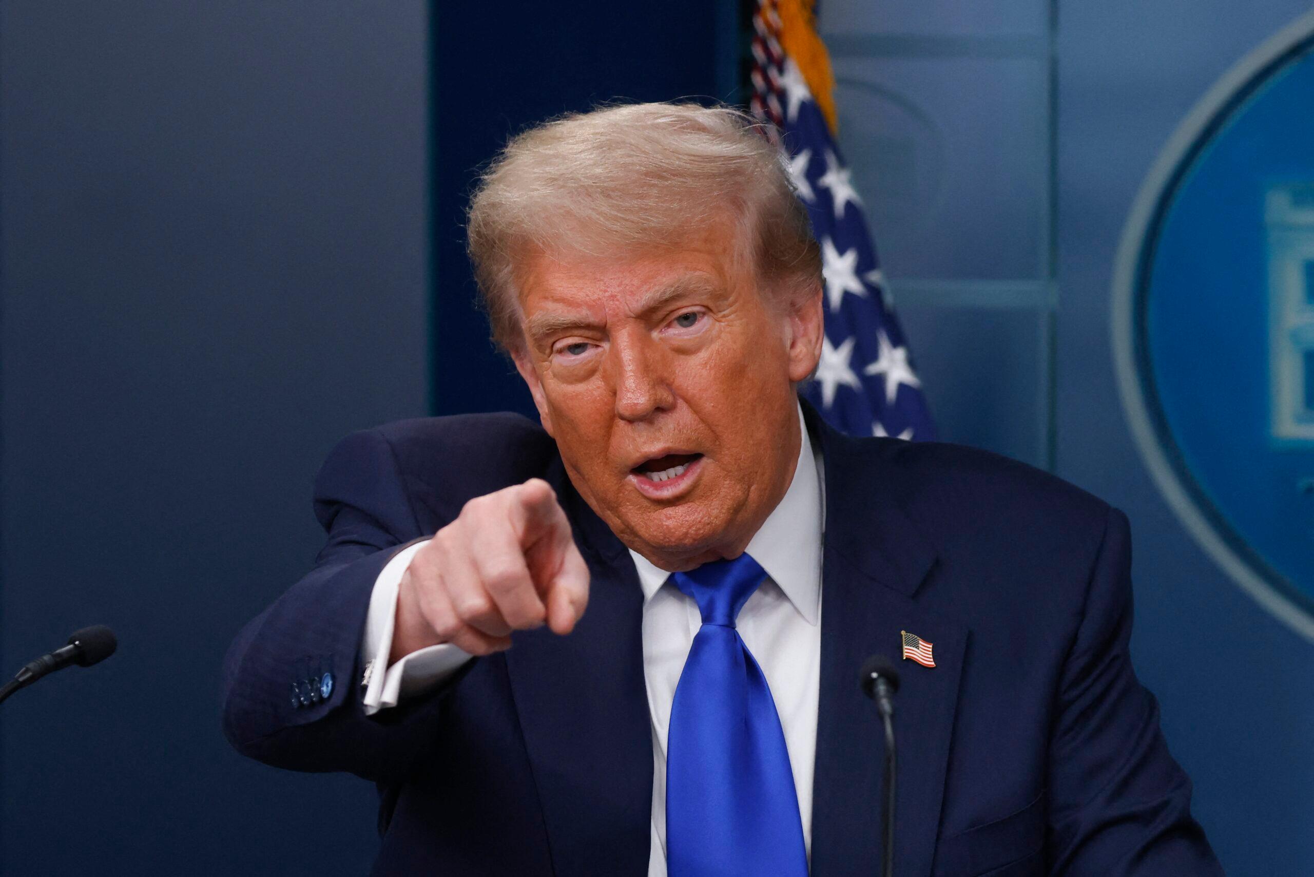 President Trump Holds Press Conference At White House