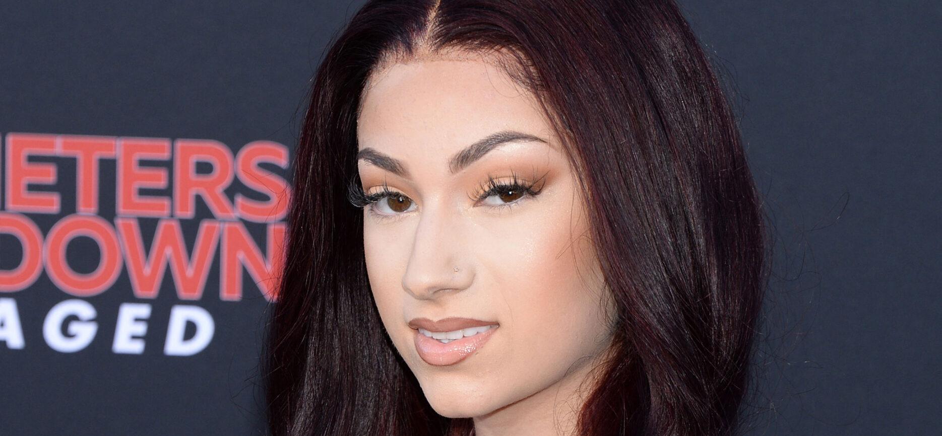 Bhad Bhabie posing on the red carpet.