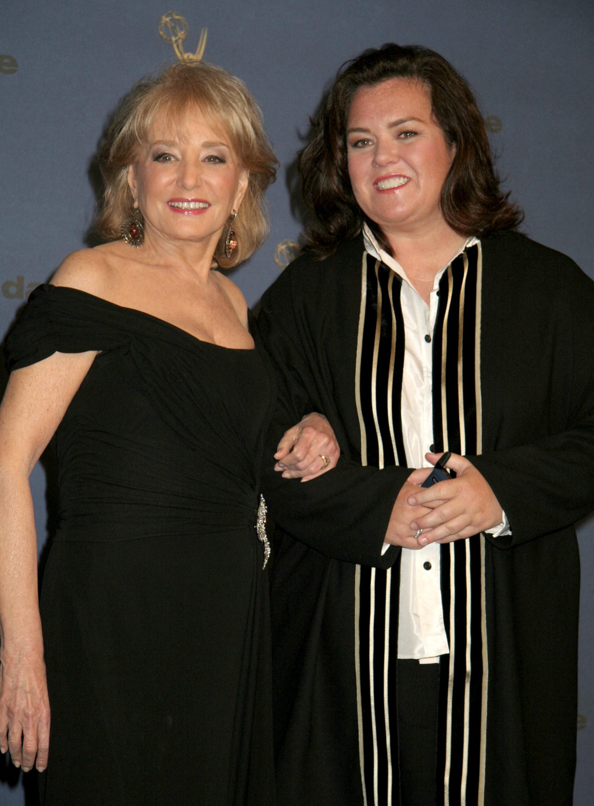 Barbara Walters and Rosie O'Donnell attend ABC Casino Night