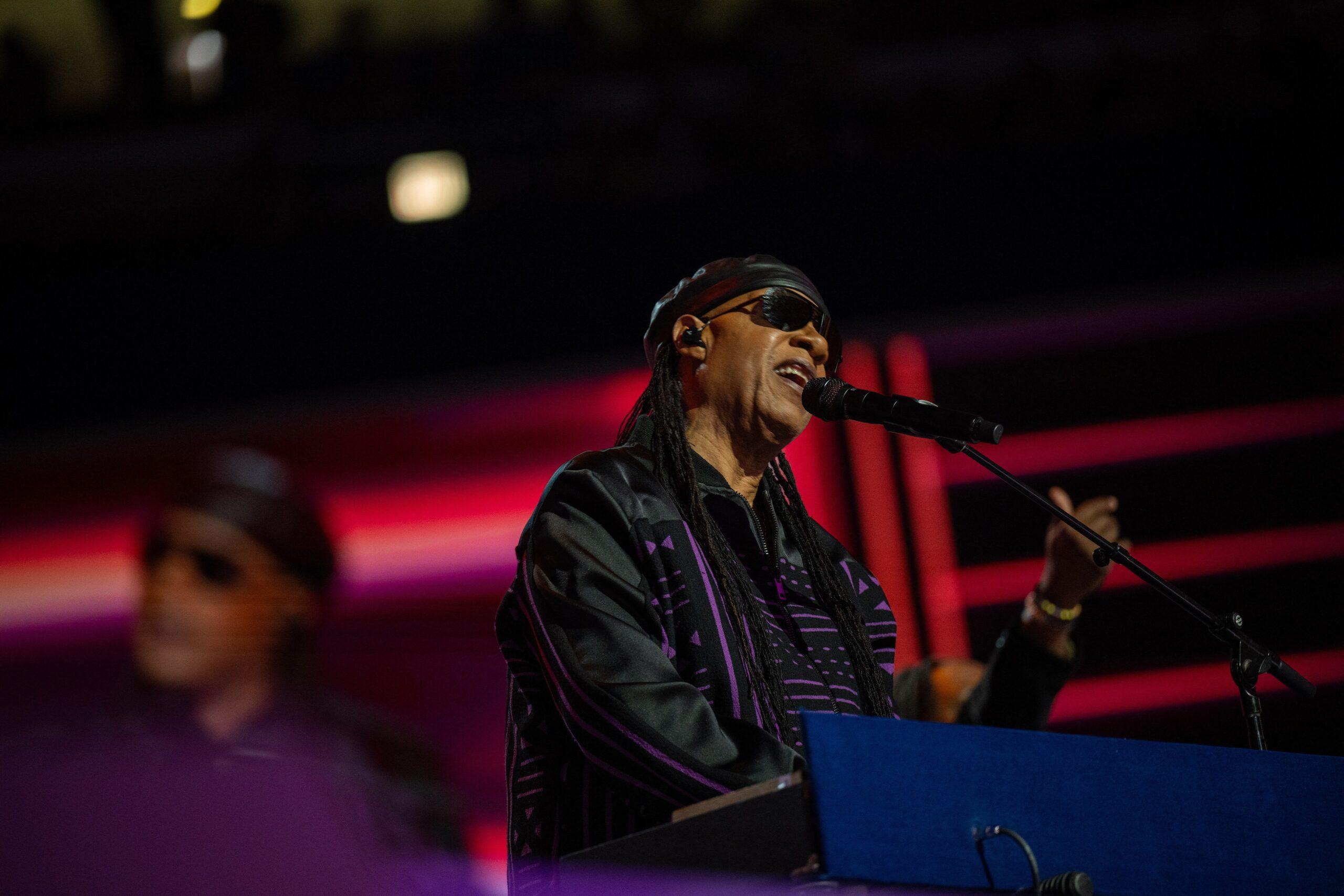 Stevie Wonder performing