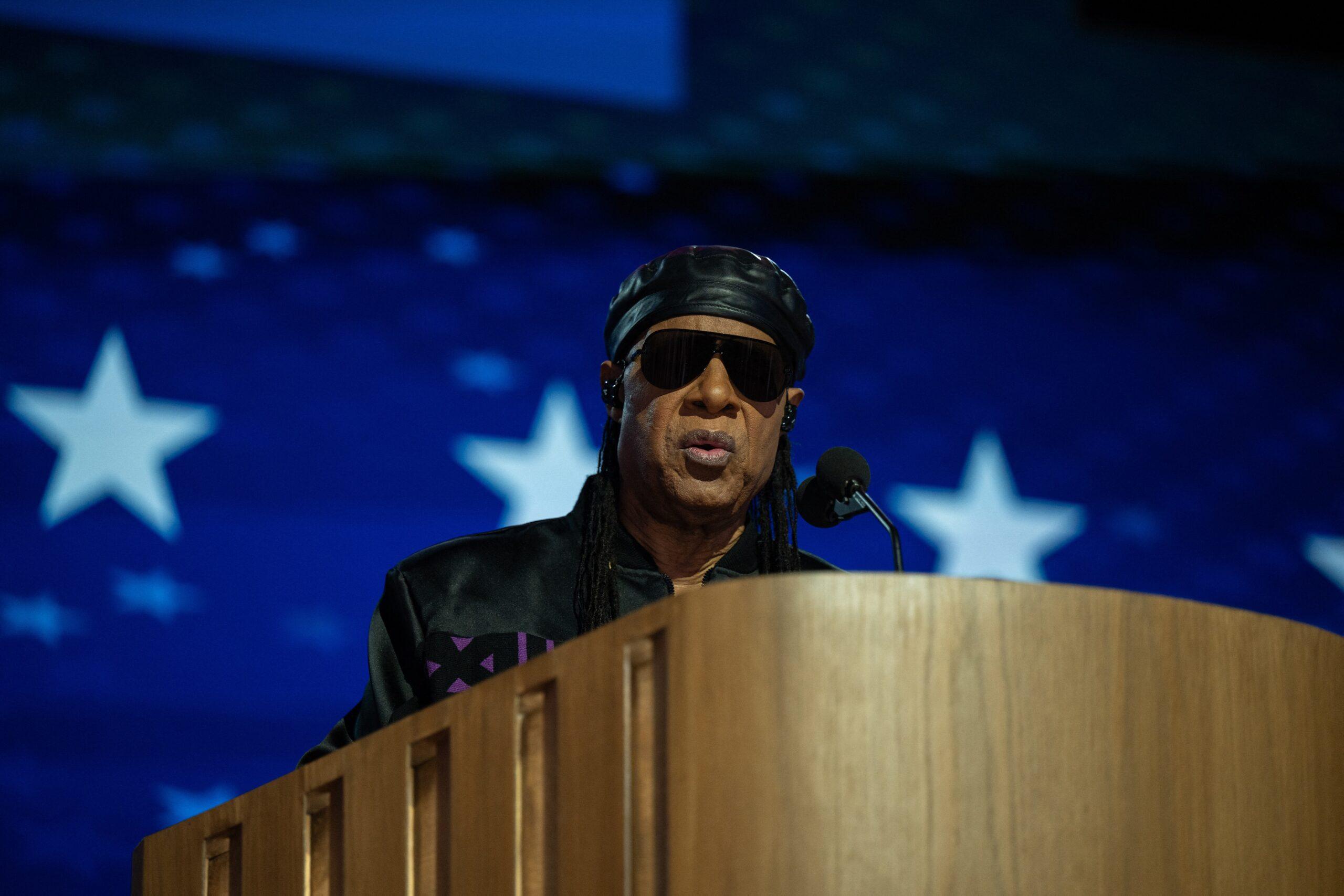 Stevie Wonder performing