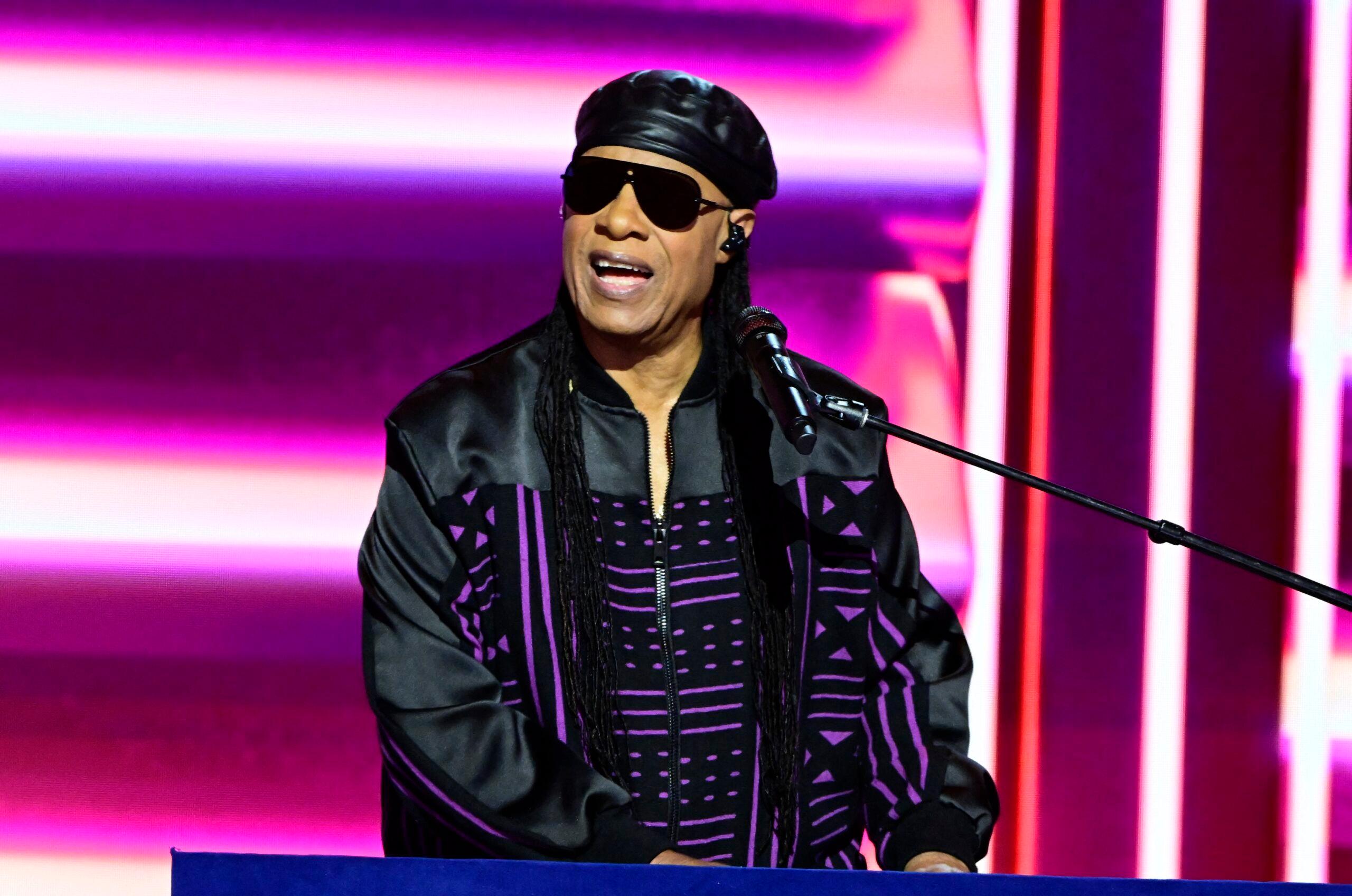 Stevie Wonder performing
