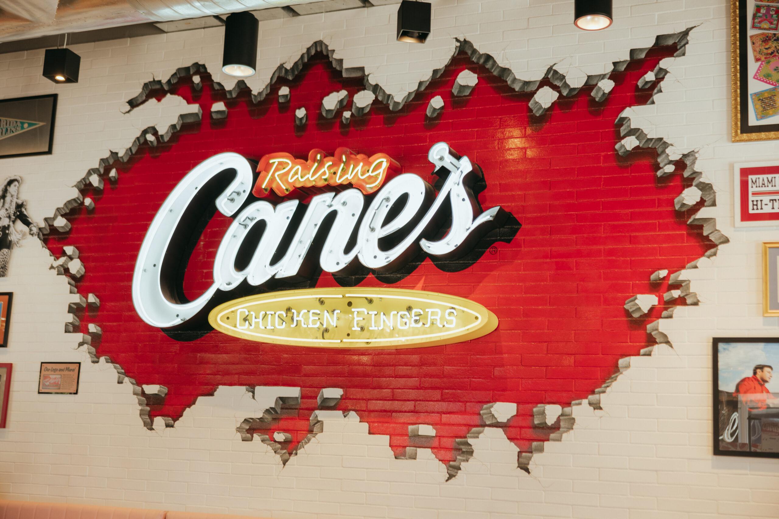Raising Cane's sign