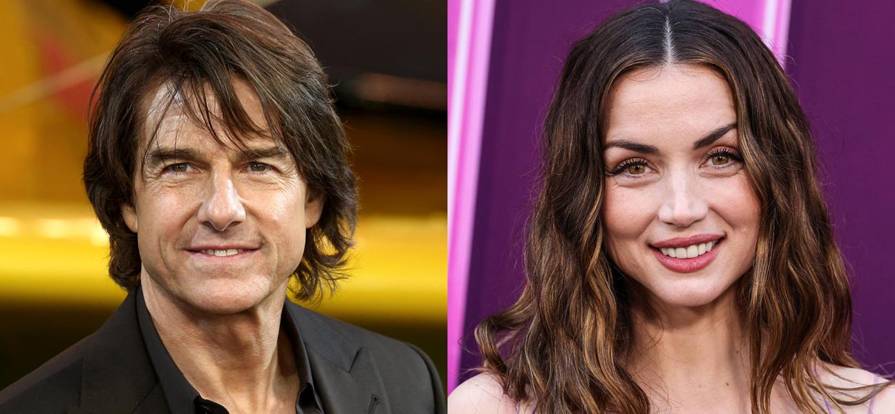 A photo collage of Tom Cruise and Ana de Armas