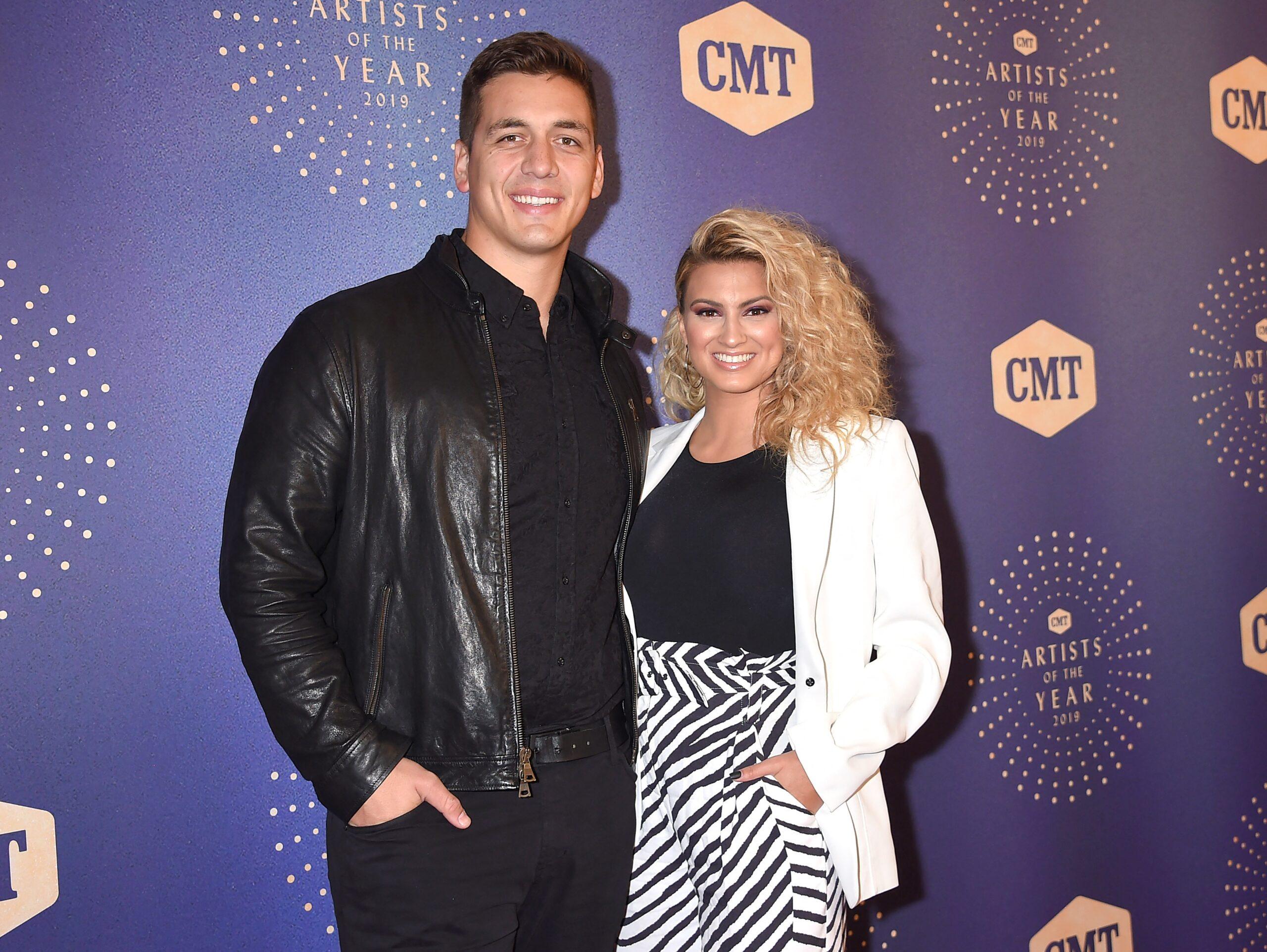 Tori Kelly and André Murillo on the red carpet at the 2019 CMT Artists of the Year