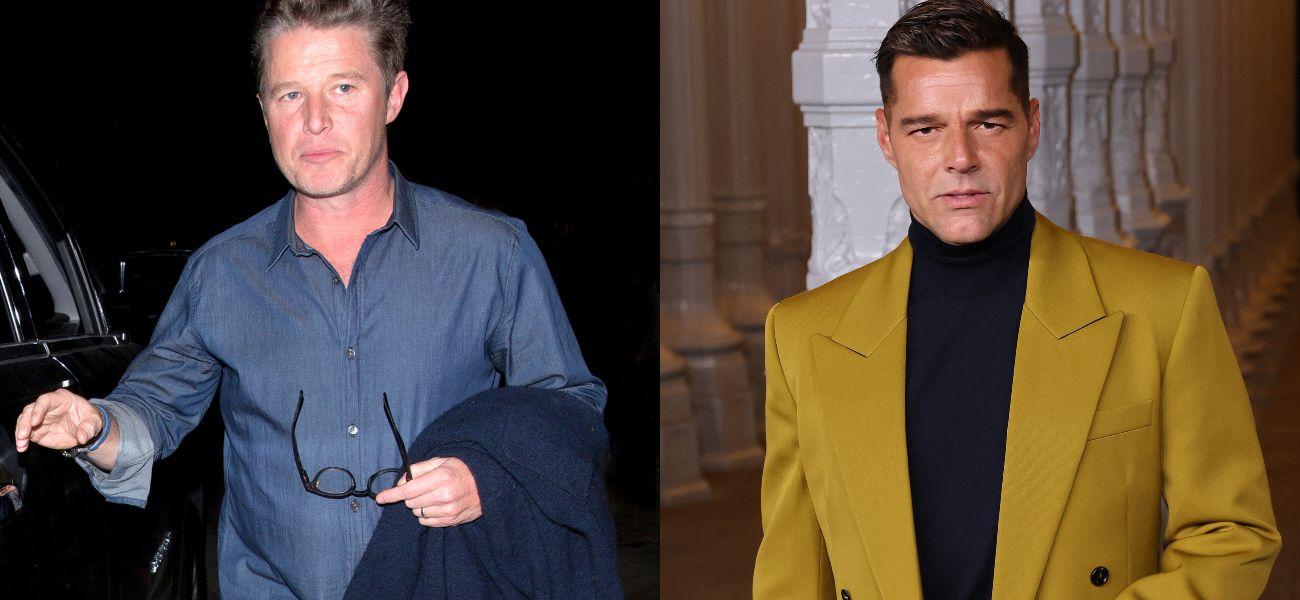 Photo collage of Billy Bush and Ricky Martin.