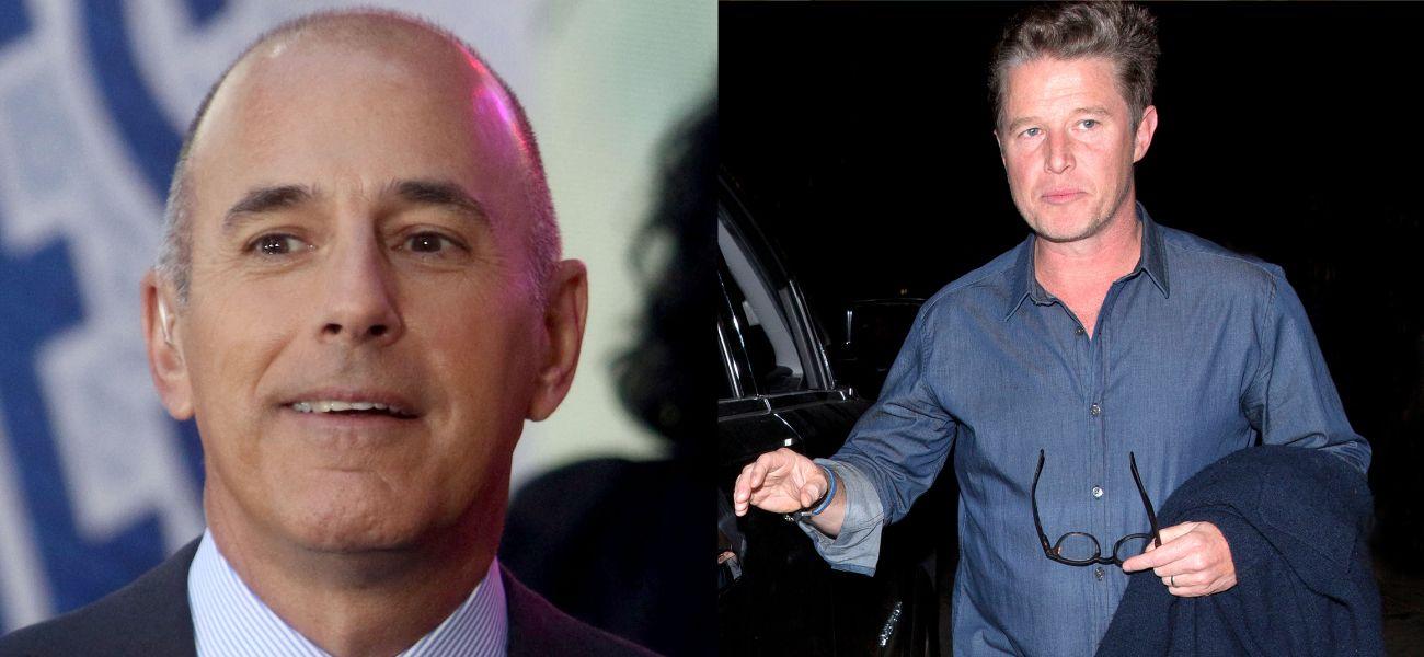 Photo collage of Matt Lauer and Billy Bush.