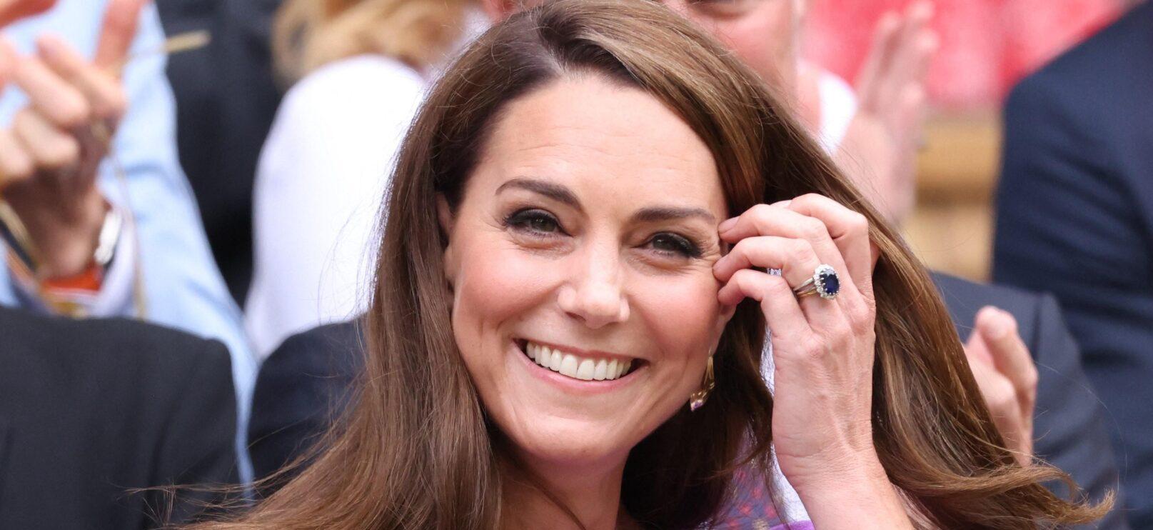 Kate Middleton, her daughter Princess Charlotte and sister Pippa Middleton at Wimbledon 2023