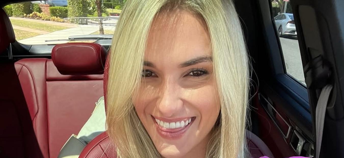 Kayla Simmons snaps a selfie inside the car.